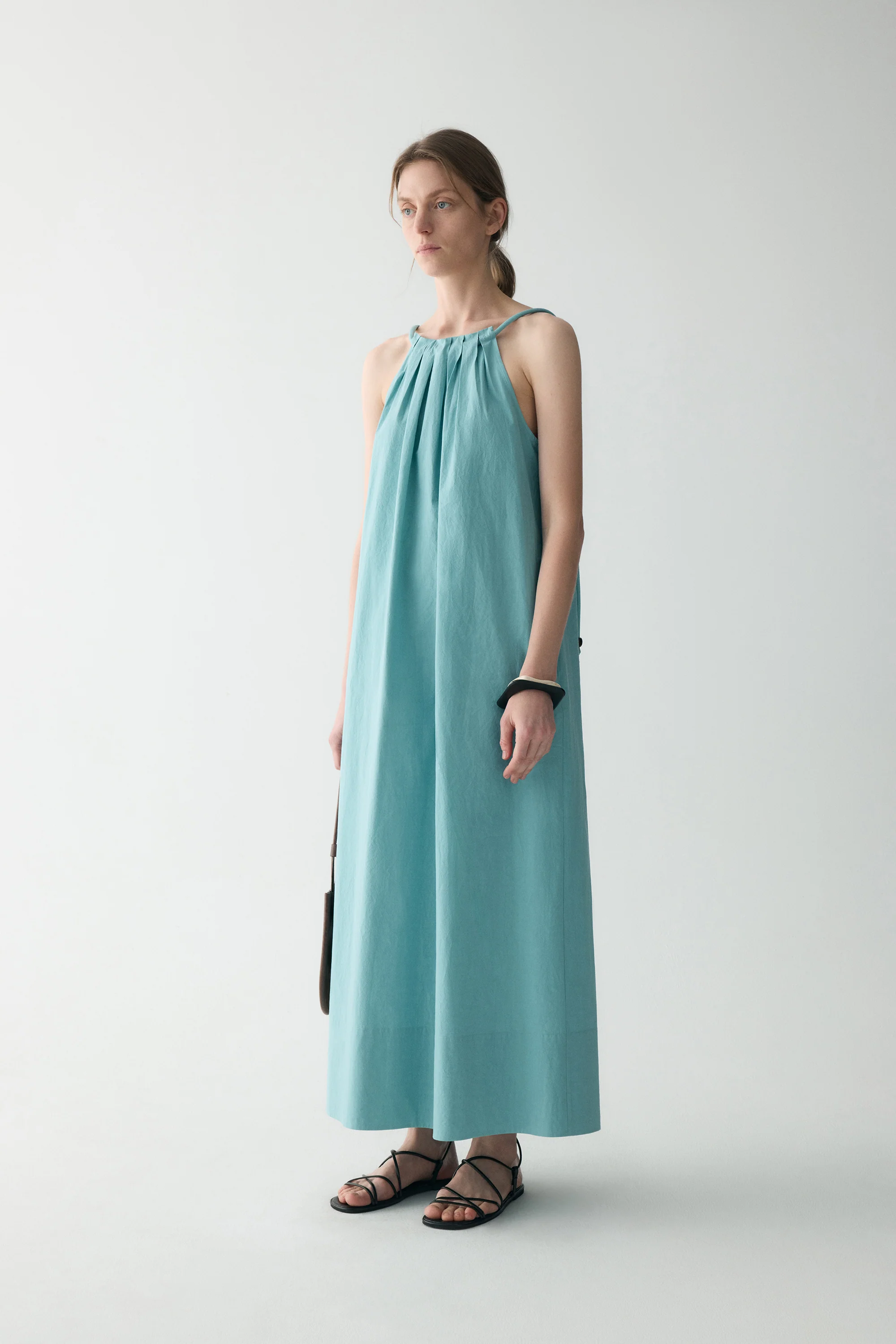 Gathered Halterneck Cotton Dress - Image 14