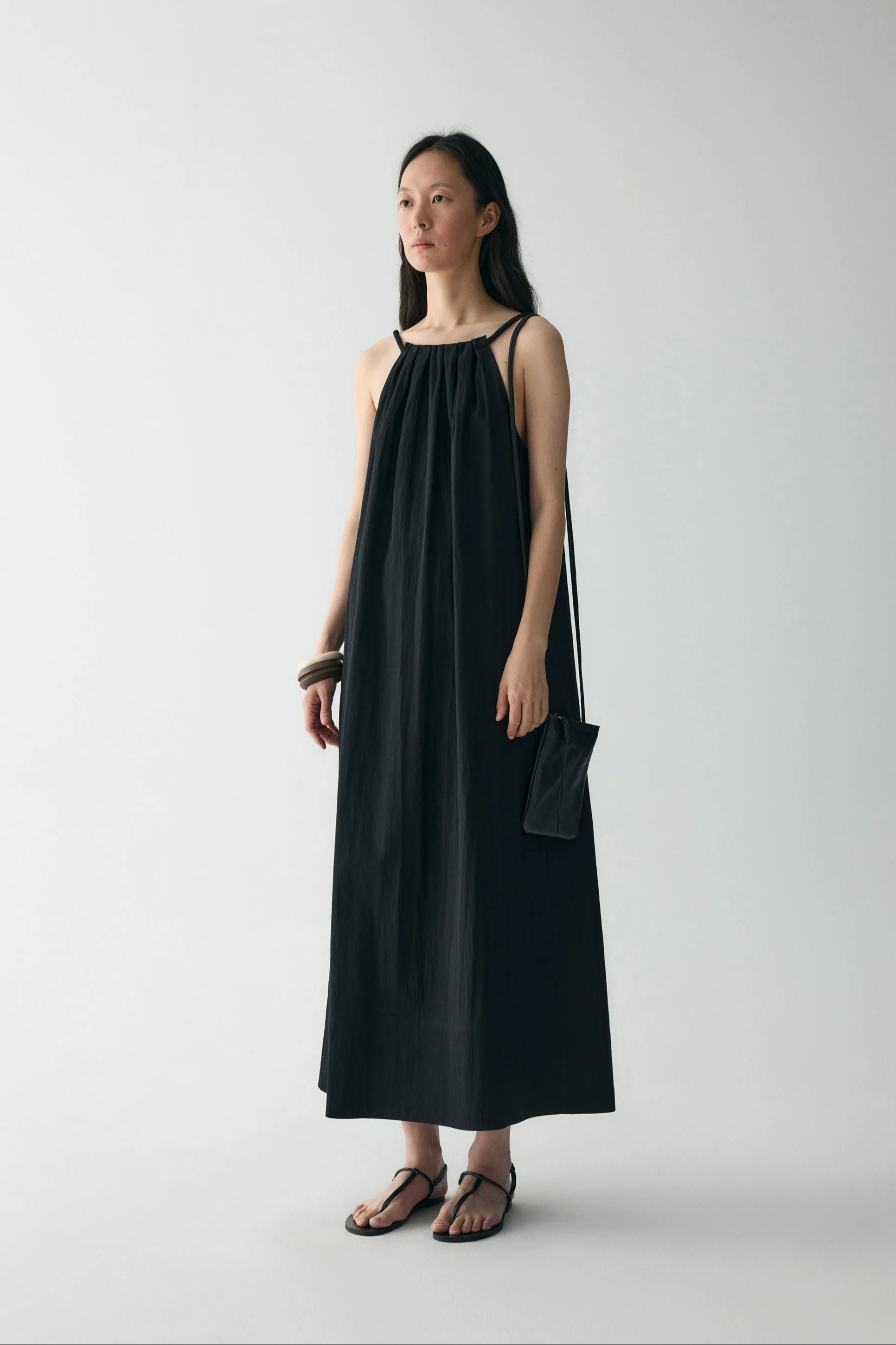 Gathered Halterneck Cotton Dress - Image 6