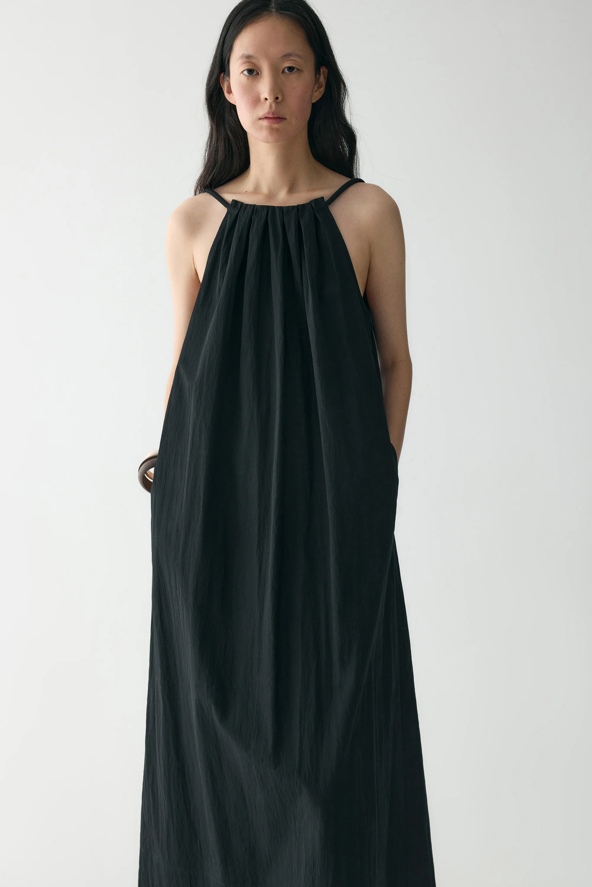 Gathered Halterneck Cotton Dress - Image 7