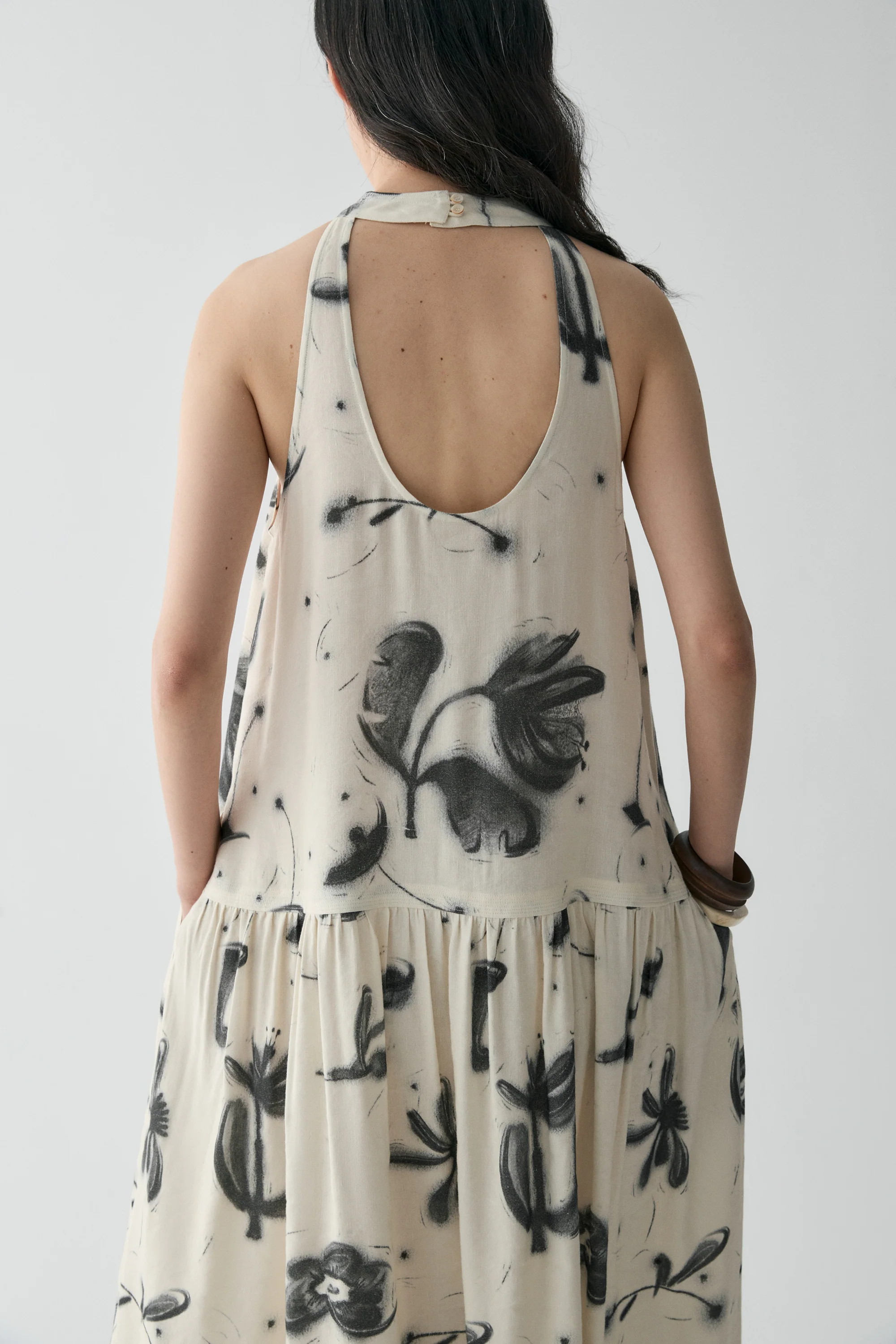 Halterneck Campanula-print Dress - Image 12