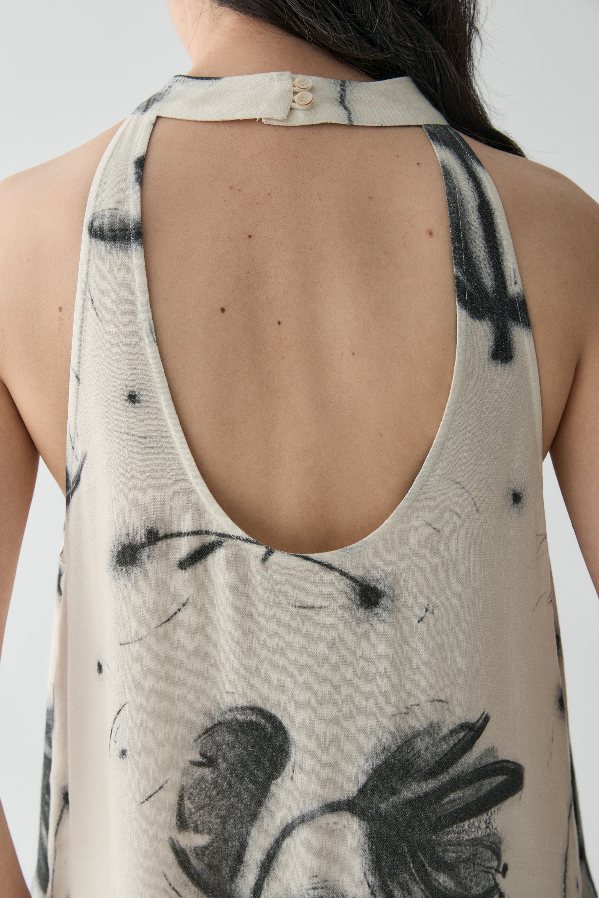 Halterneck Campanula-print Dress - Image 13