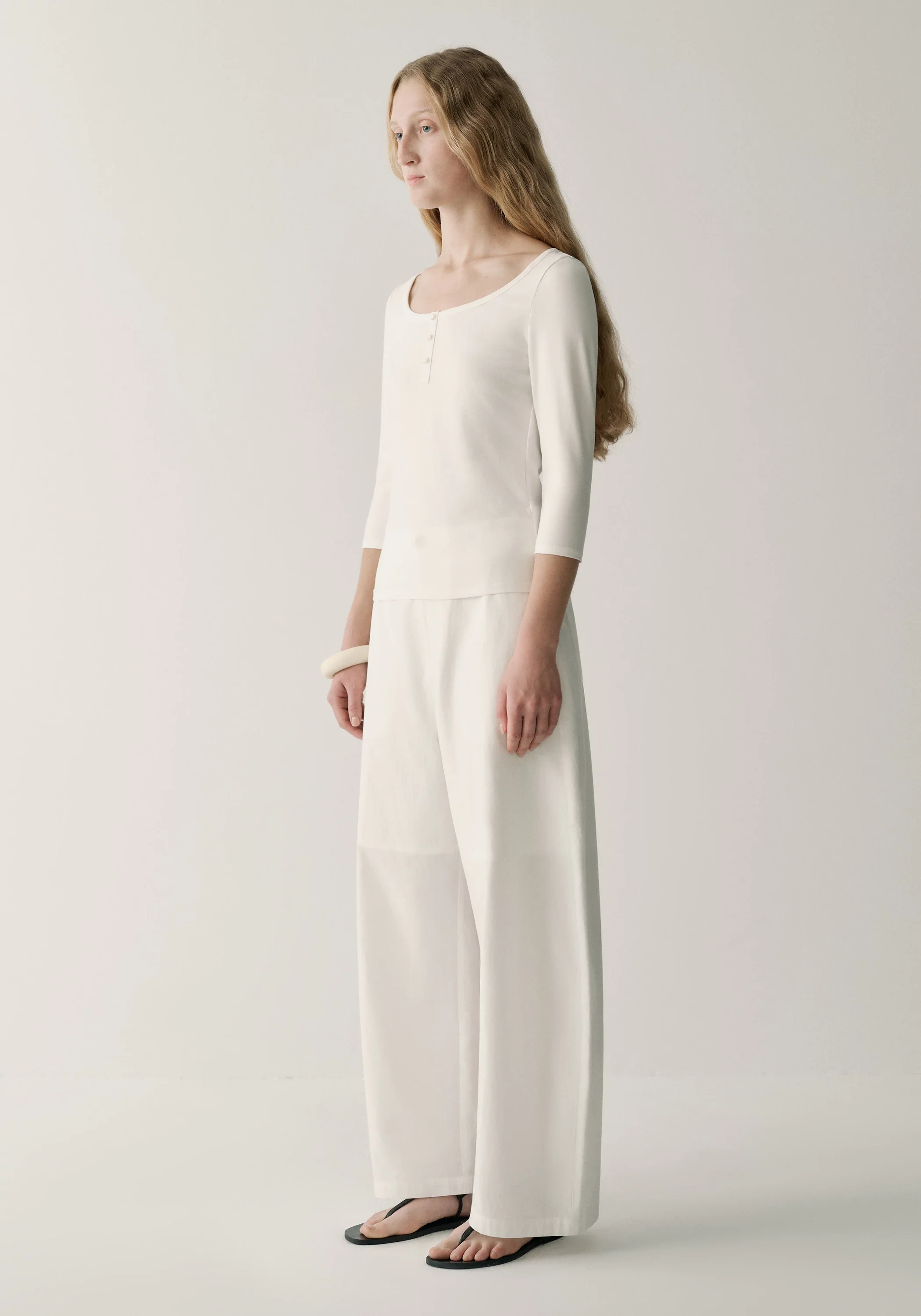 Henley Collar Half-sleeve T-shirt - Image 10