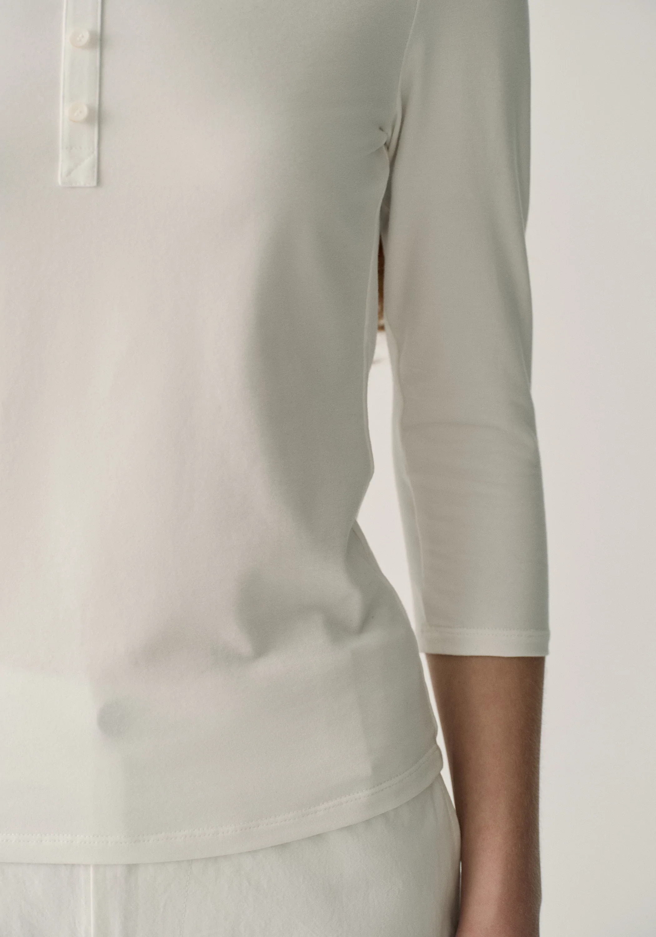 Henley Collar Half-sleeve T-shirt - Image 14
