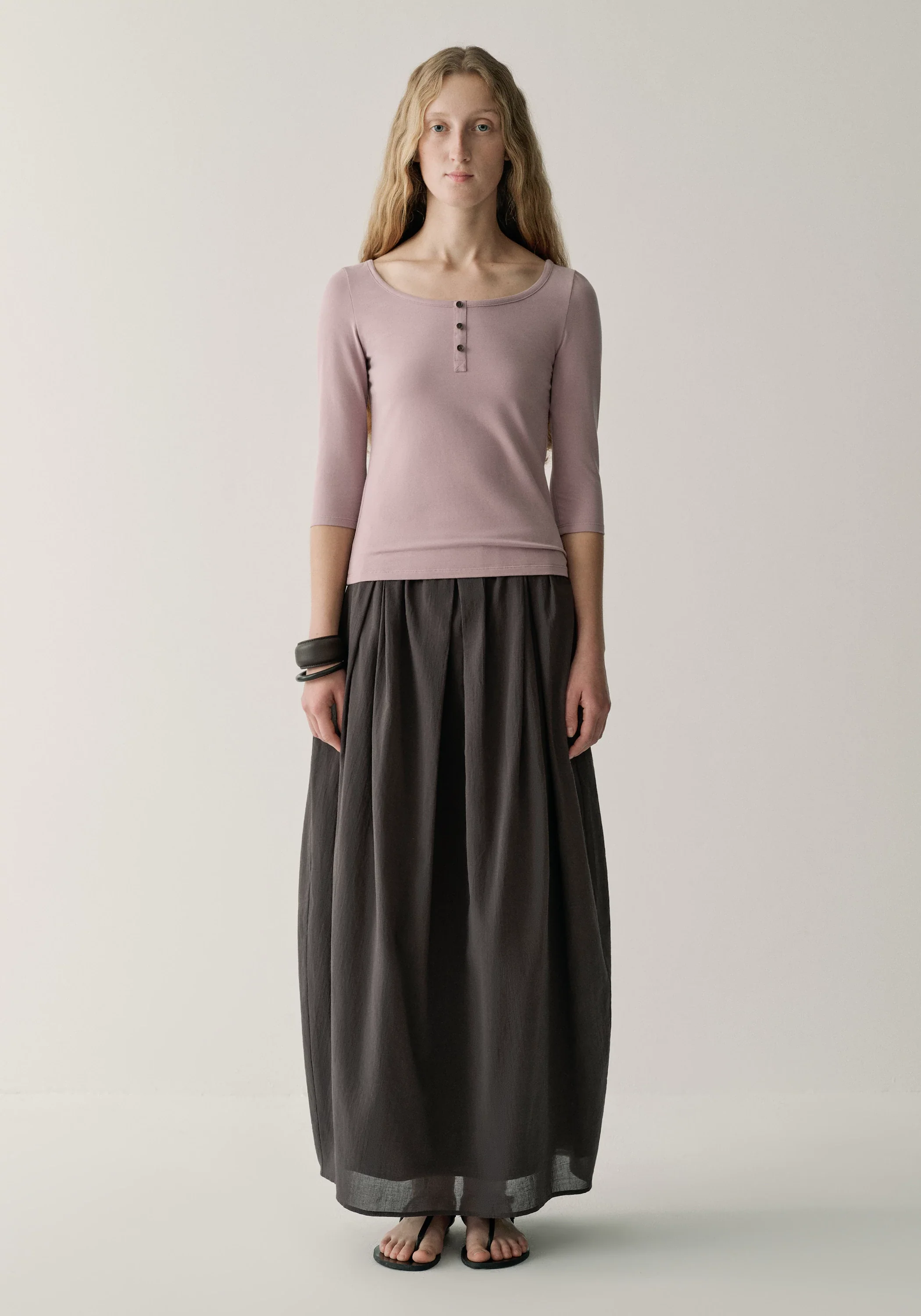 Henley Collar Half-sleeve T-shirt - Image 23