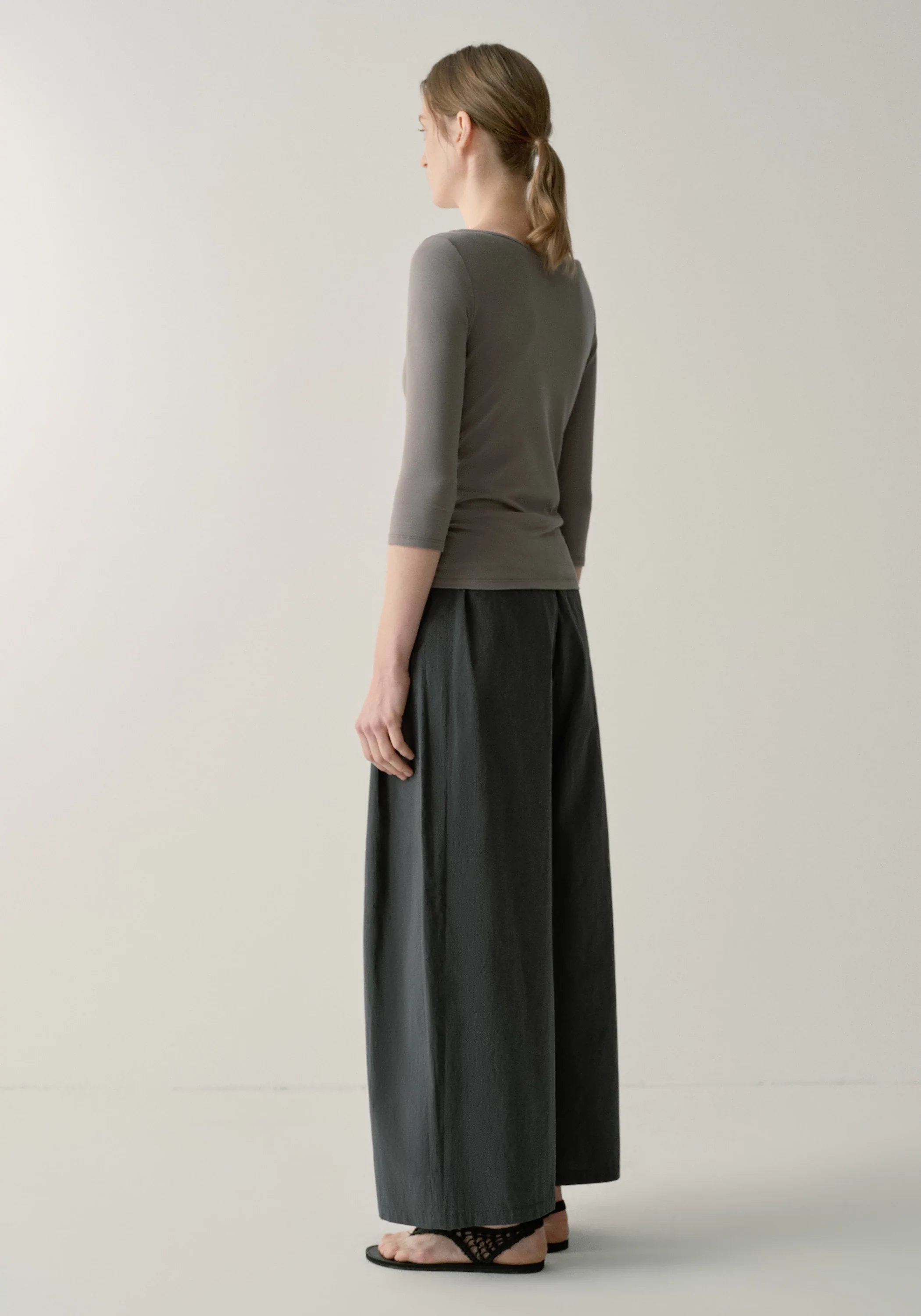 Henley Collar Half-sleeve T-shirt - Image 5
