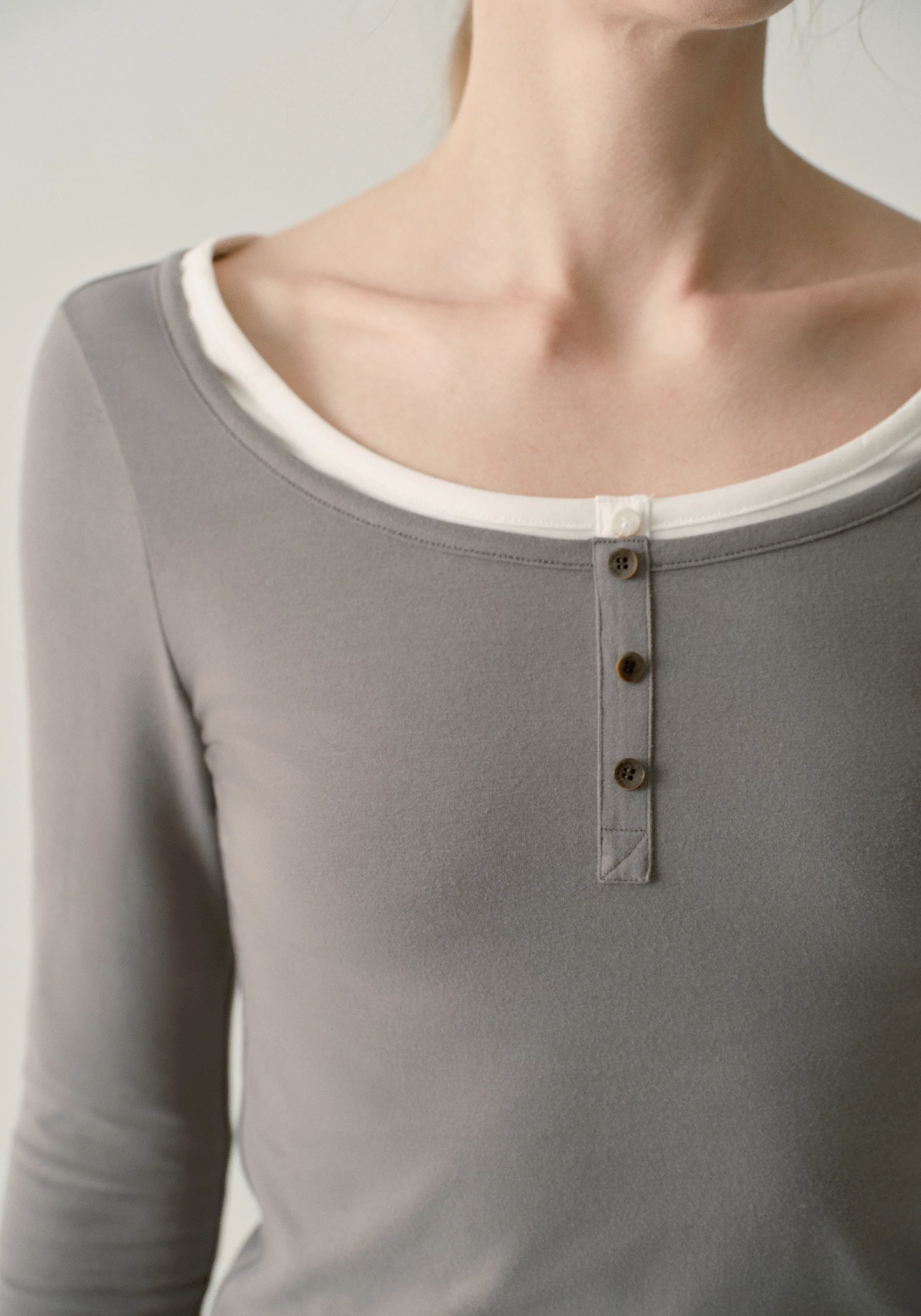 Henley Collar Half-sleeve T-shirt - Image 6