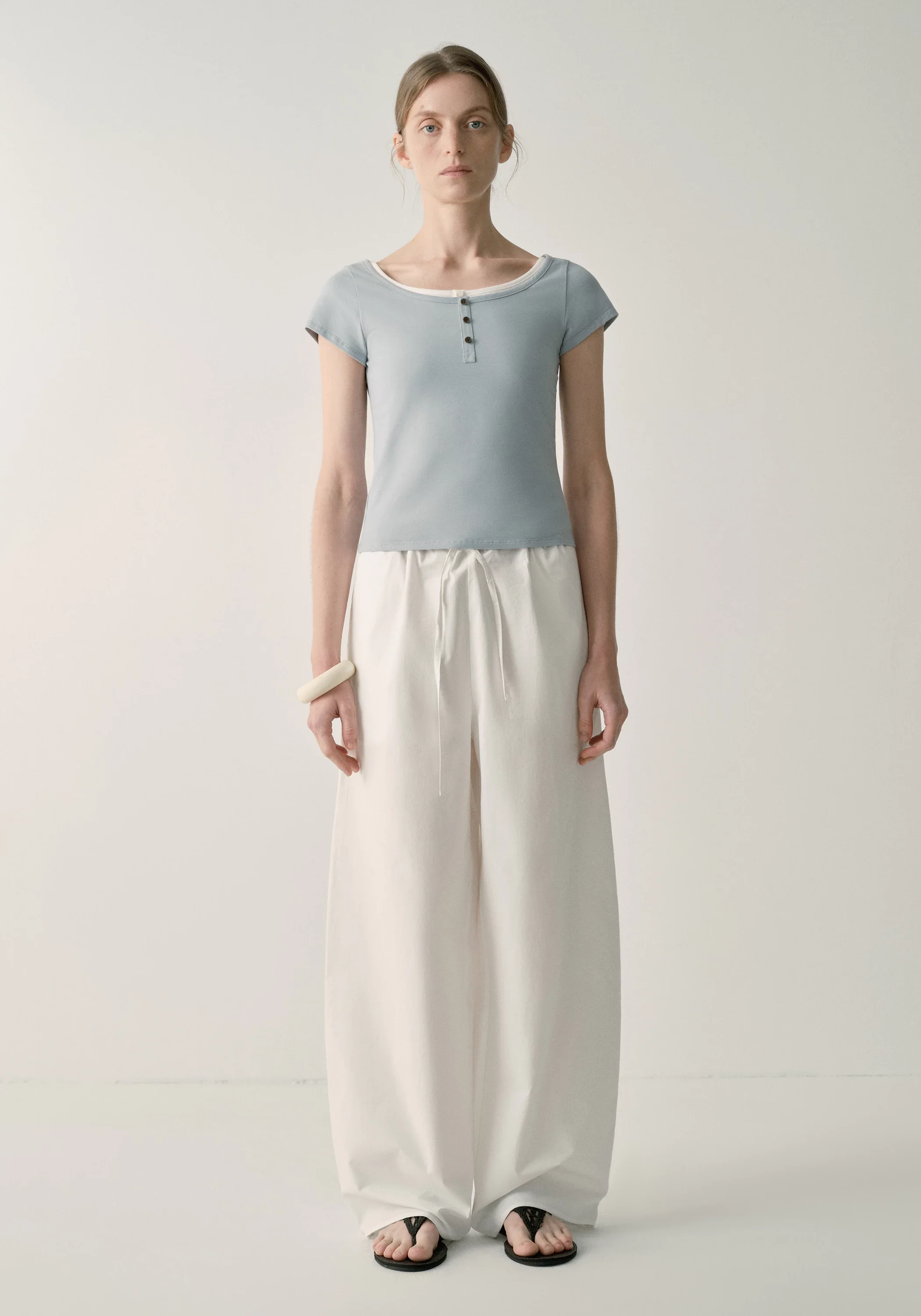 Henley Collar T-shirt - Image 10