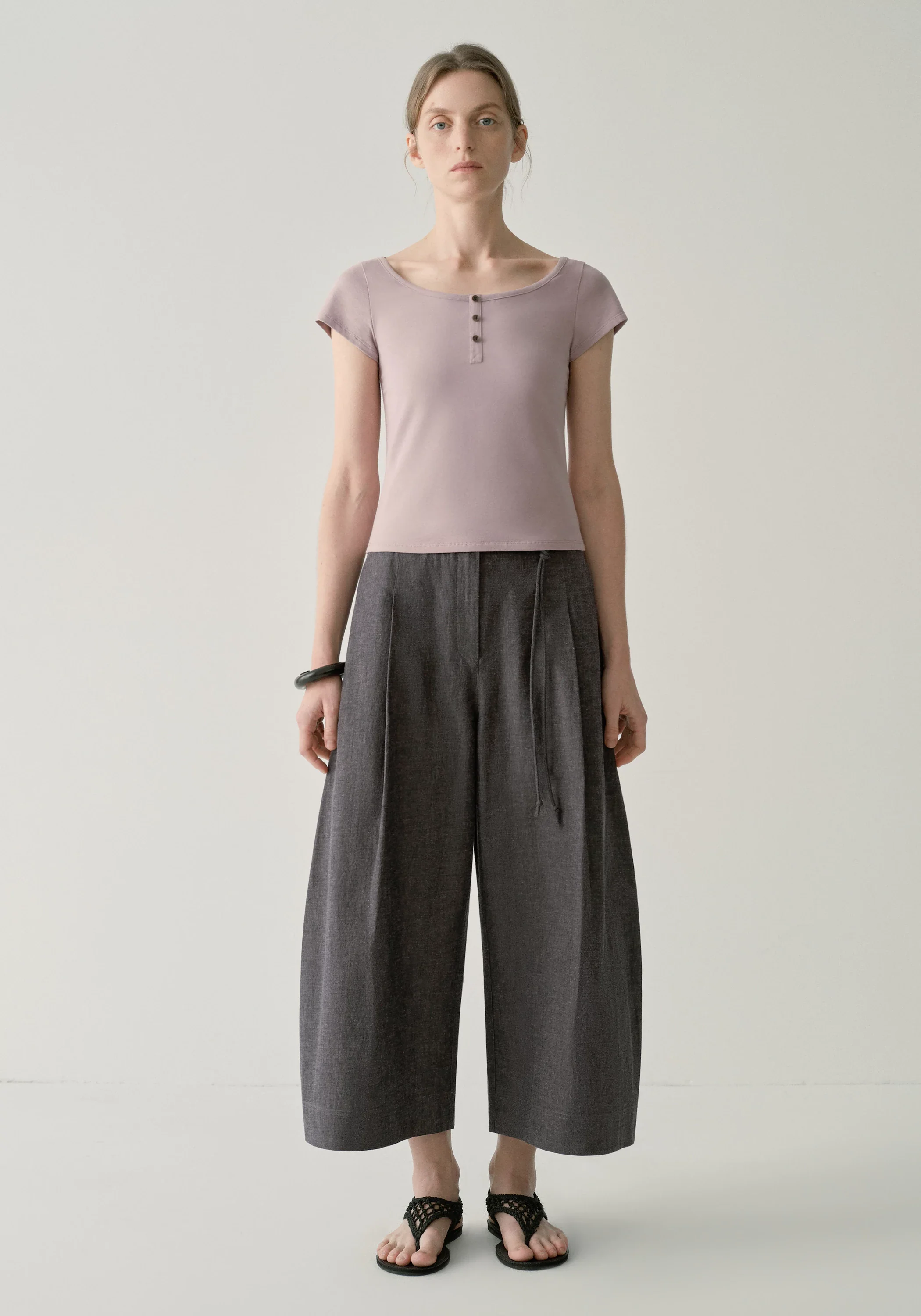 Henley Collar T-shirt - Image 22