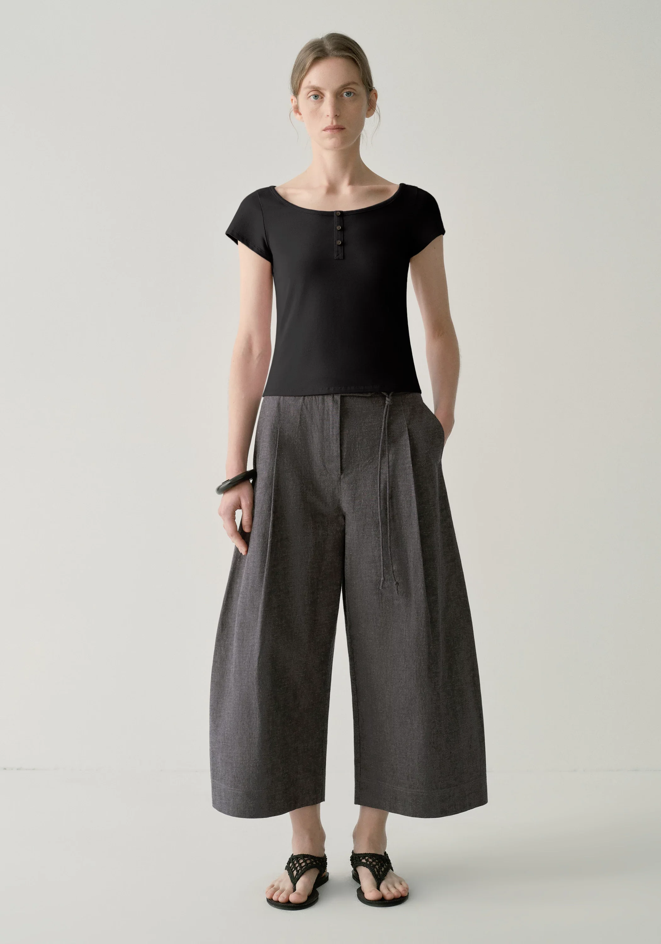 Henley Collar T-shirt - Image 26