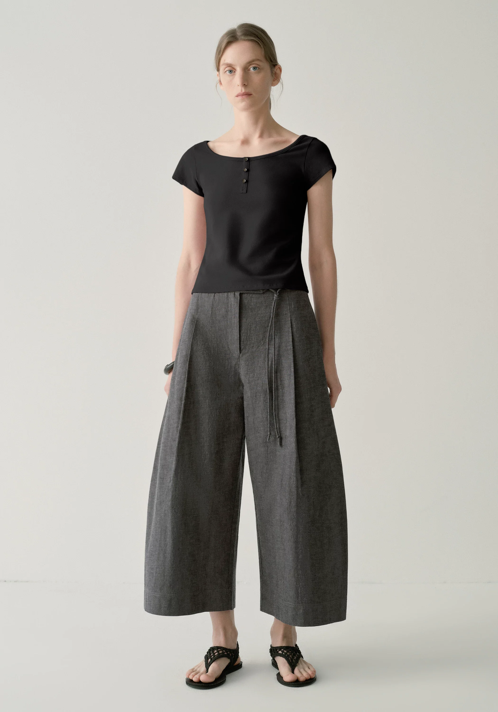 Henley Collar T-shirt - Image 27