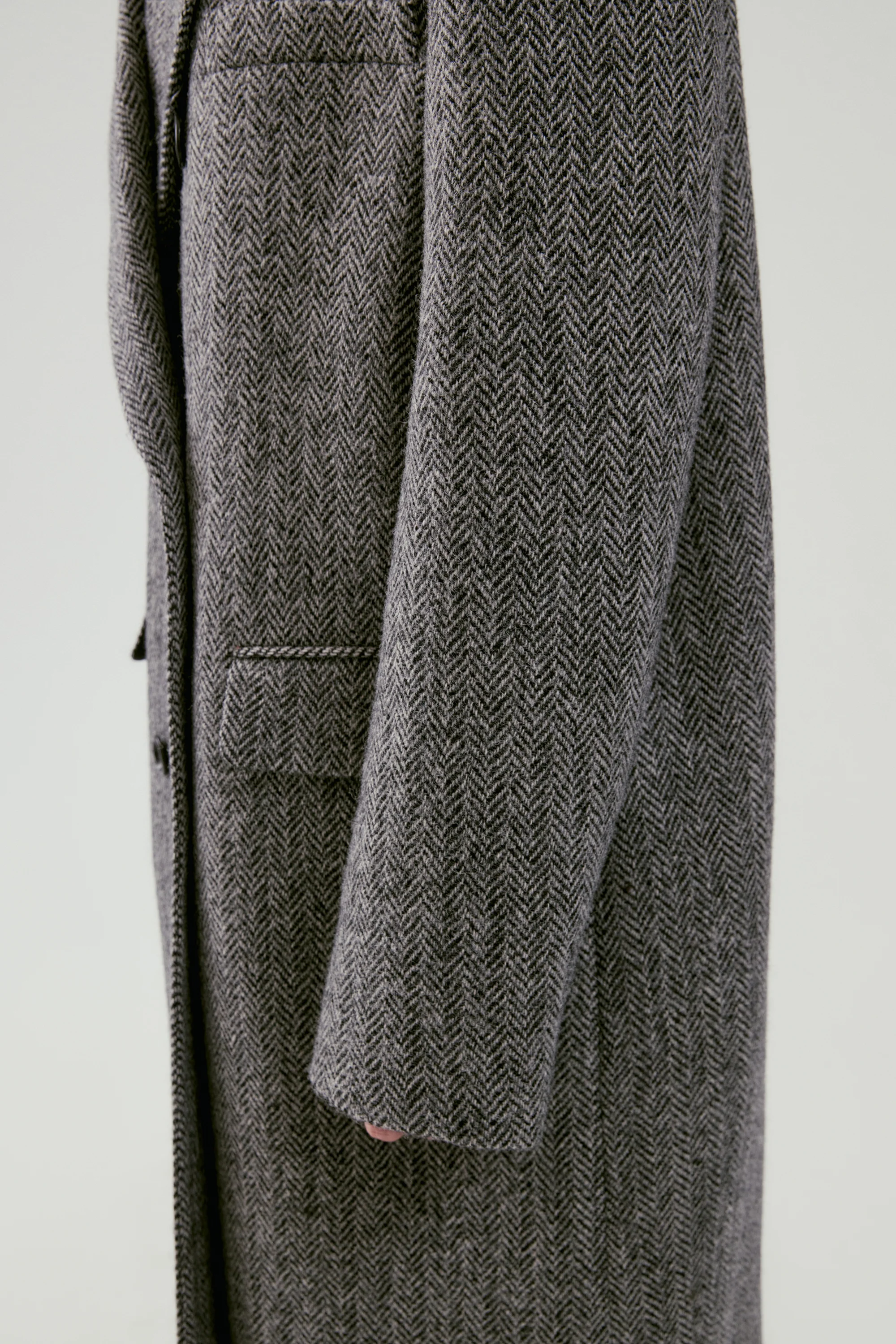 Herringbone Wool Coat - Image 17