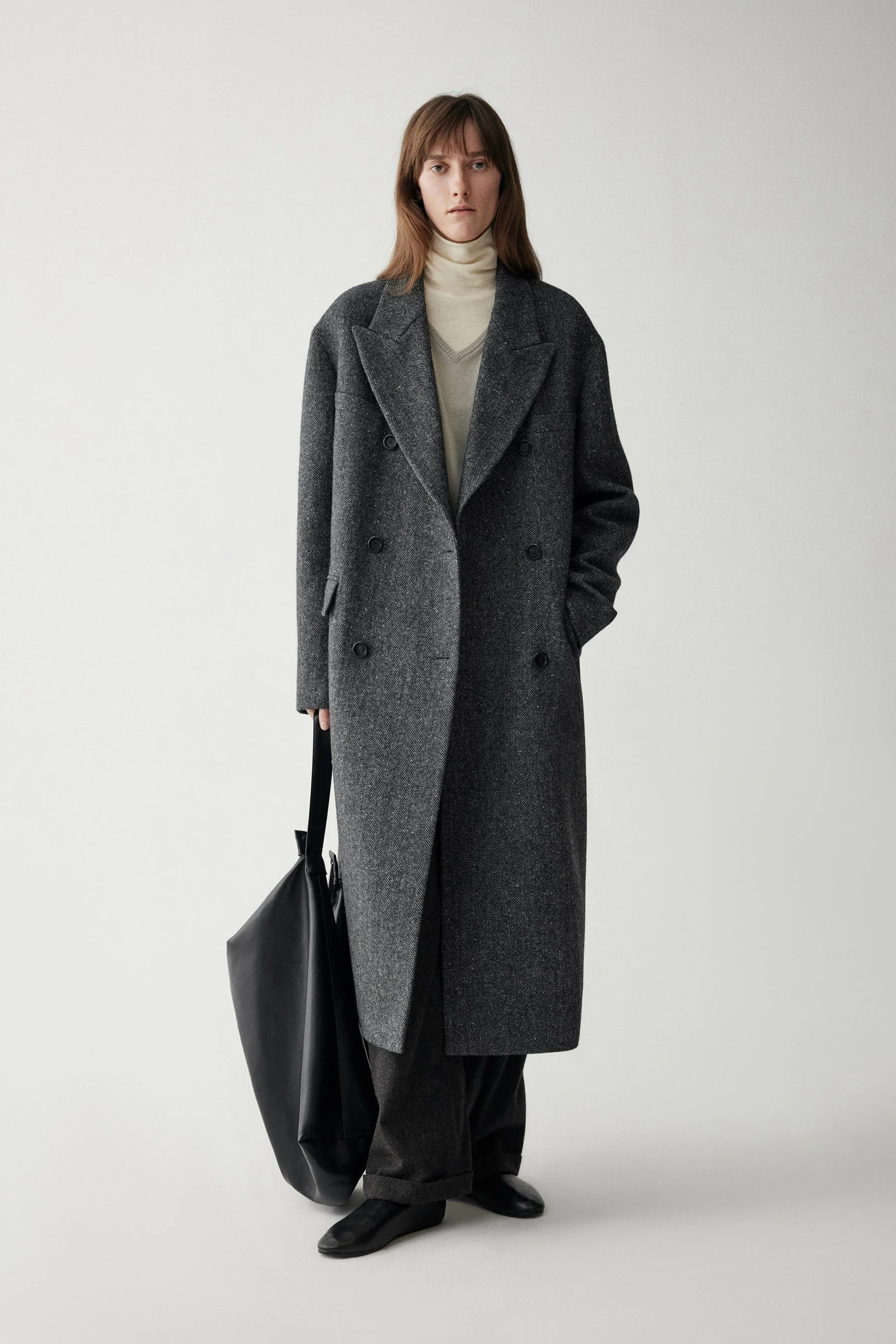 Herringbone Wool Coat - Image 4