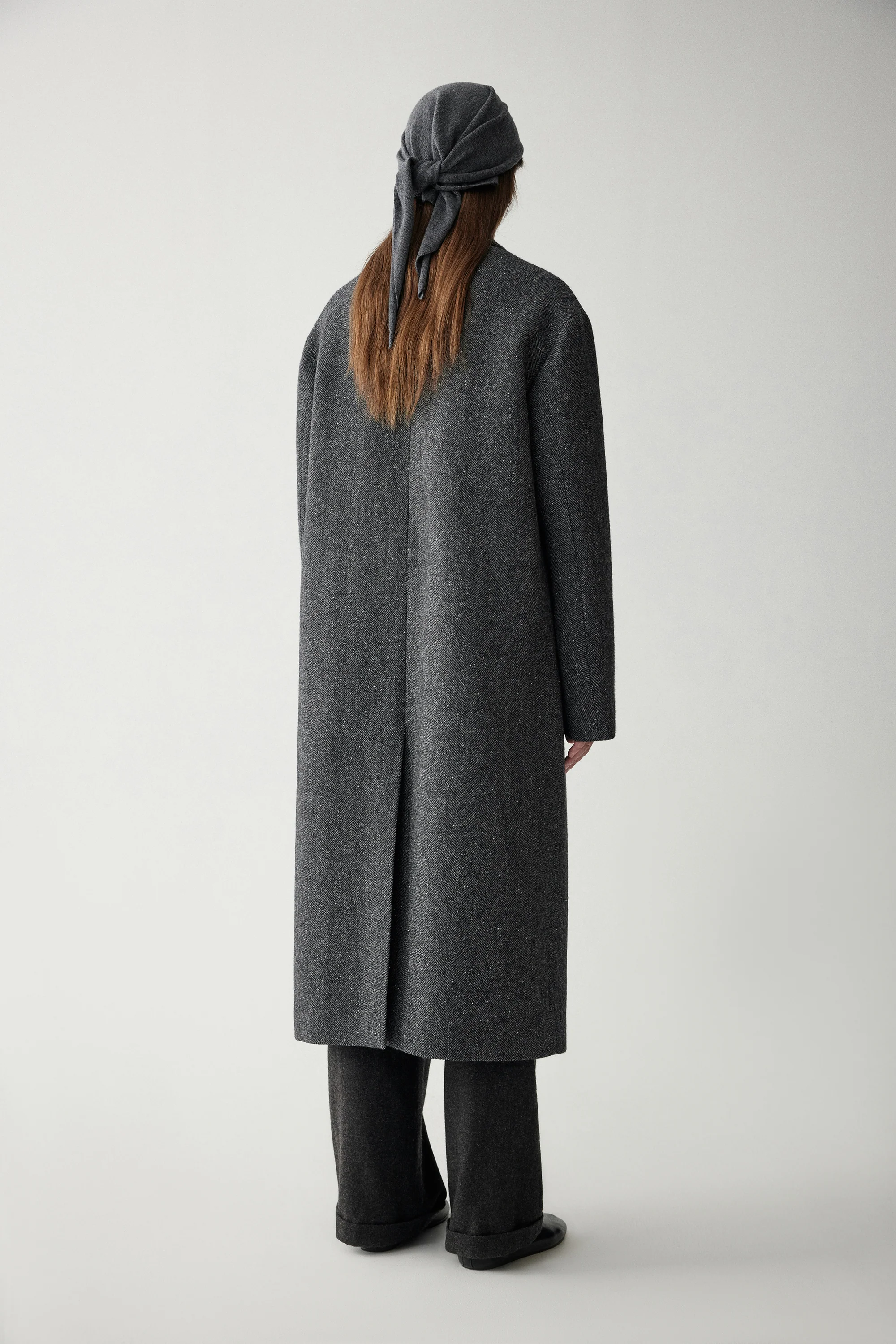 Herringbone Wool Coat - Image 5