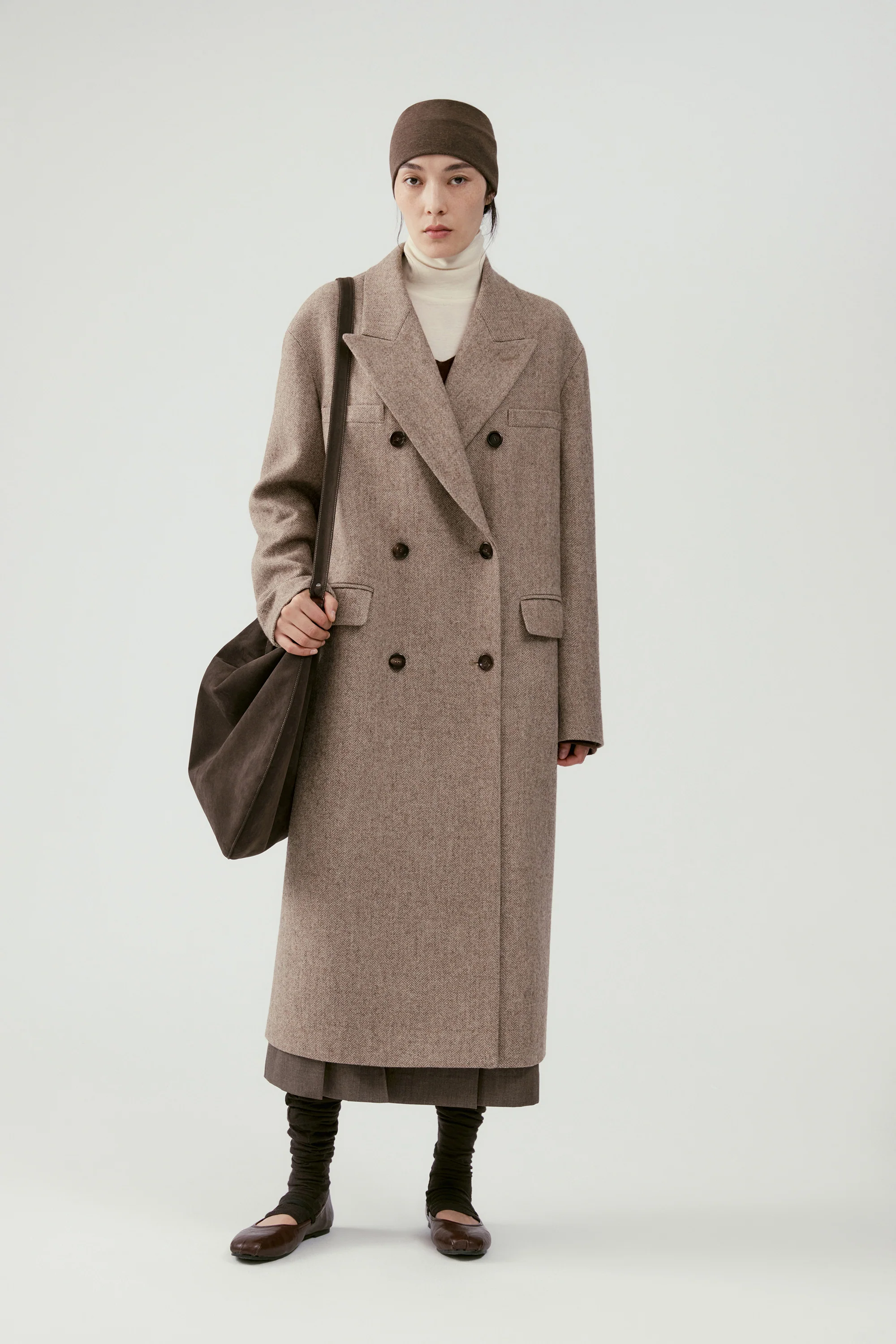 Herringbone Wool Coat - Image 7