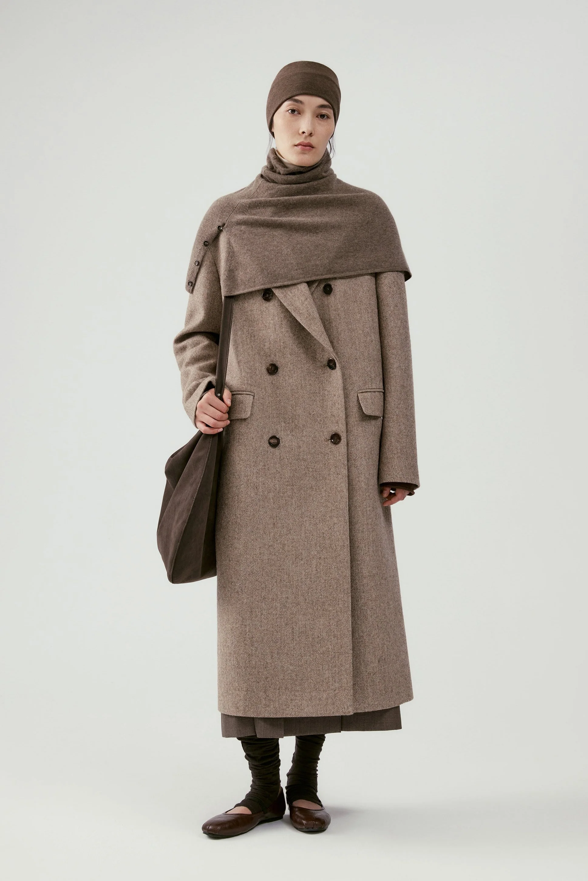 Herringbone Wool Coat - Image 9