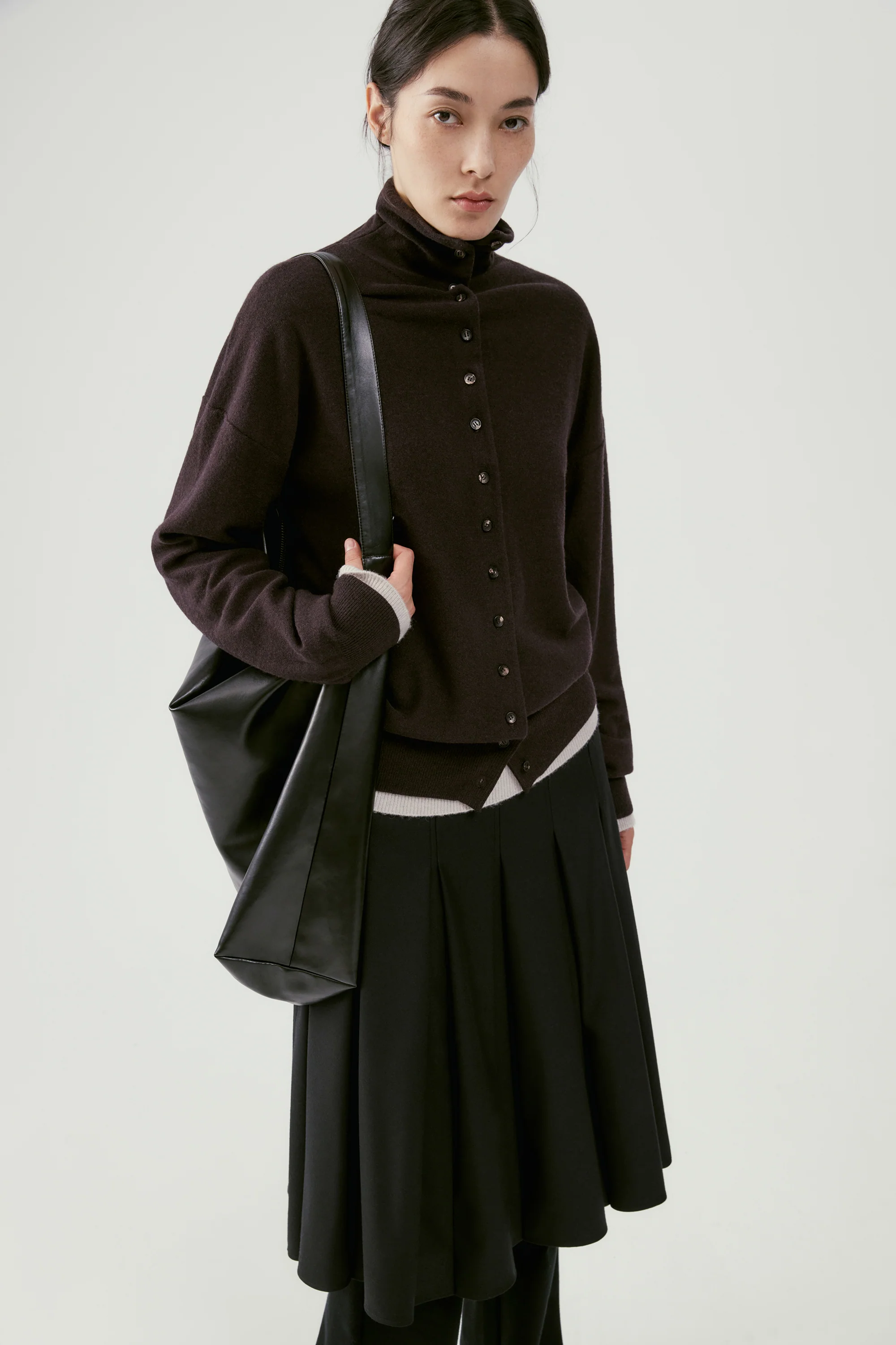 High-neck Merino Wool Cardigan - Image 7