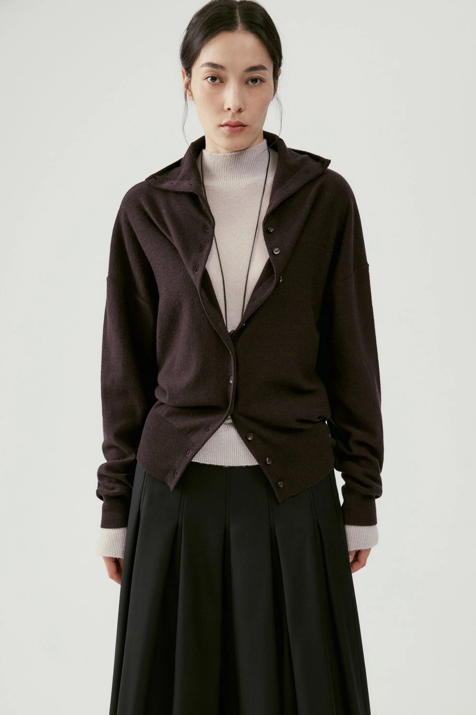 High-neck Merino Wool Cardigan - Image 8