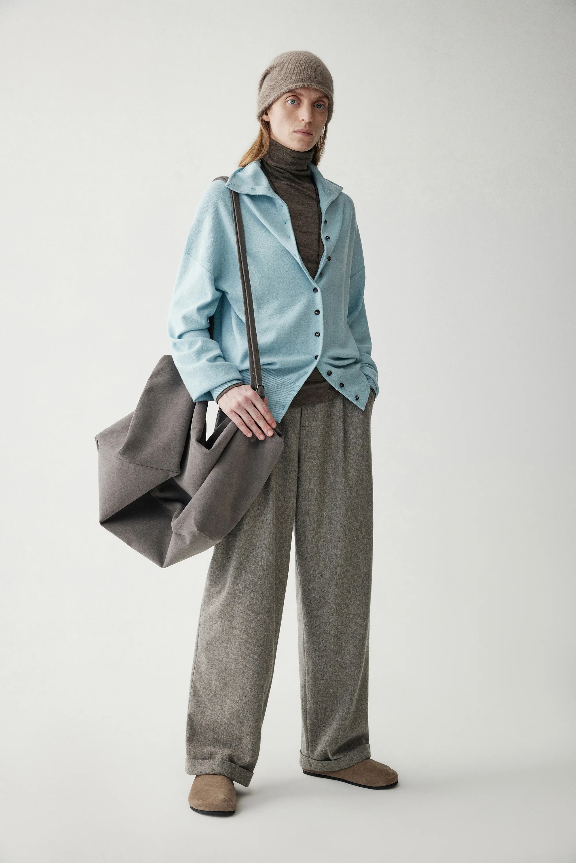 High-neck Merino Wool Cardigan - Image 9