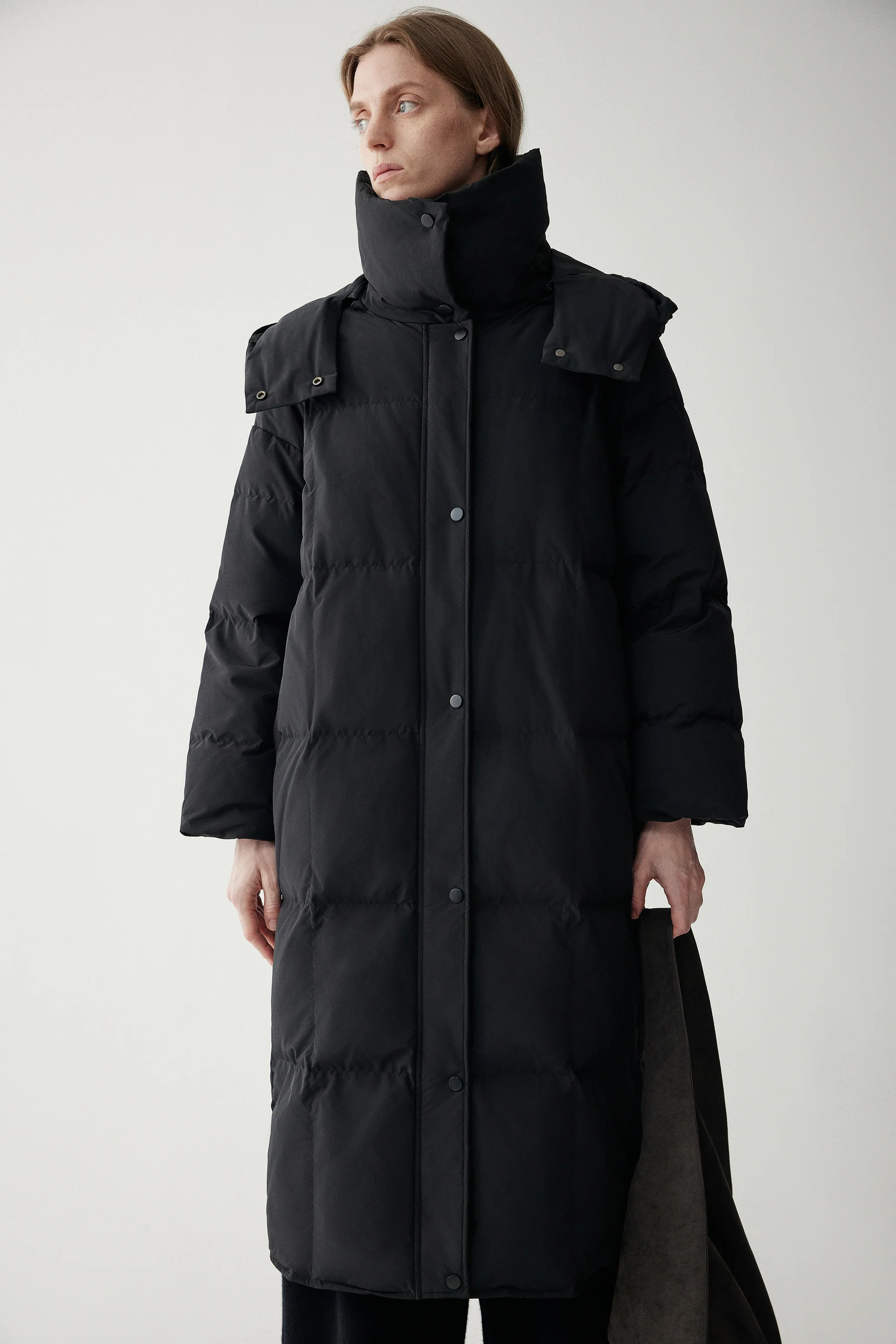 Hooded Long Goose Down Jacket - Image 16