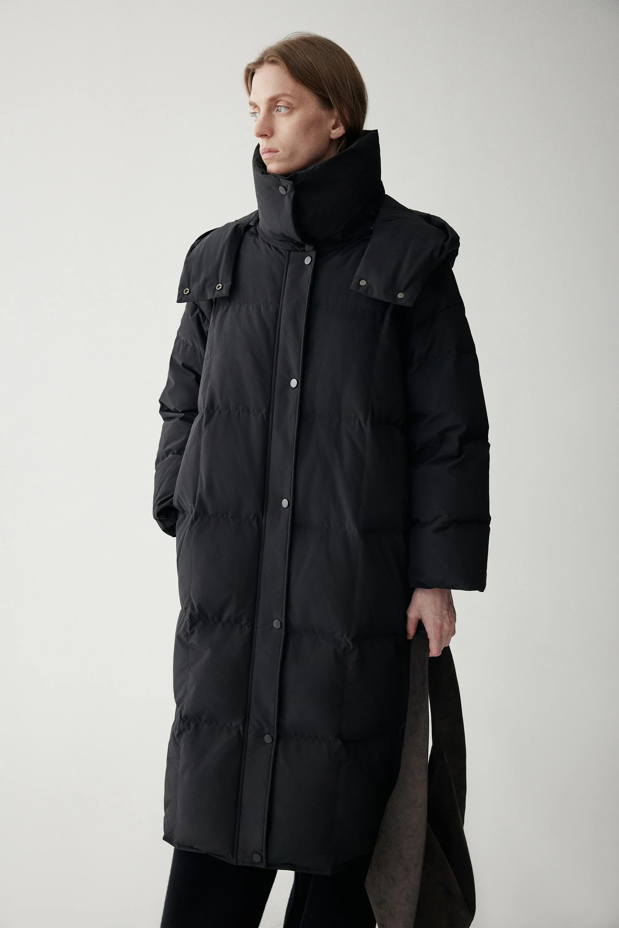 Hooded Long Goose Down Jacket - Image 17