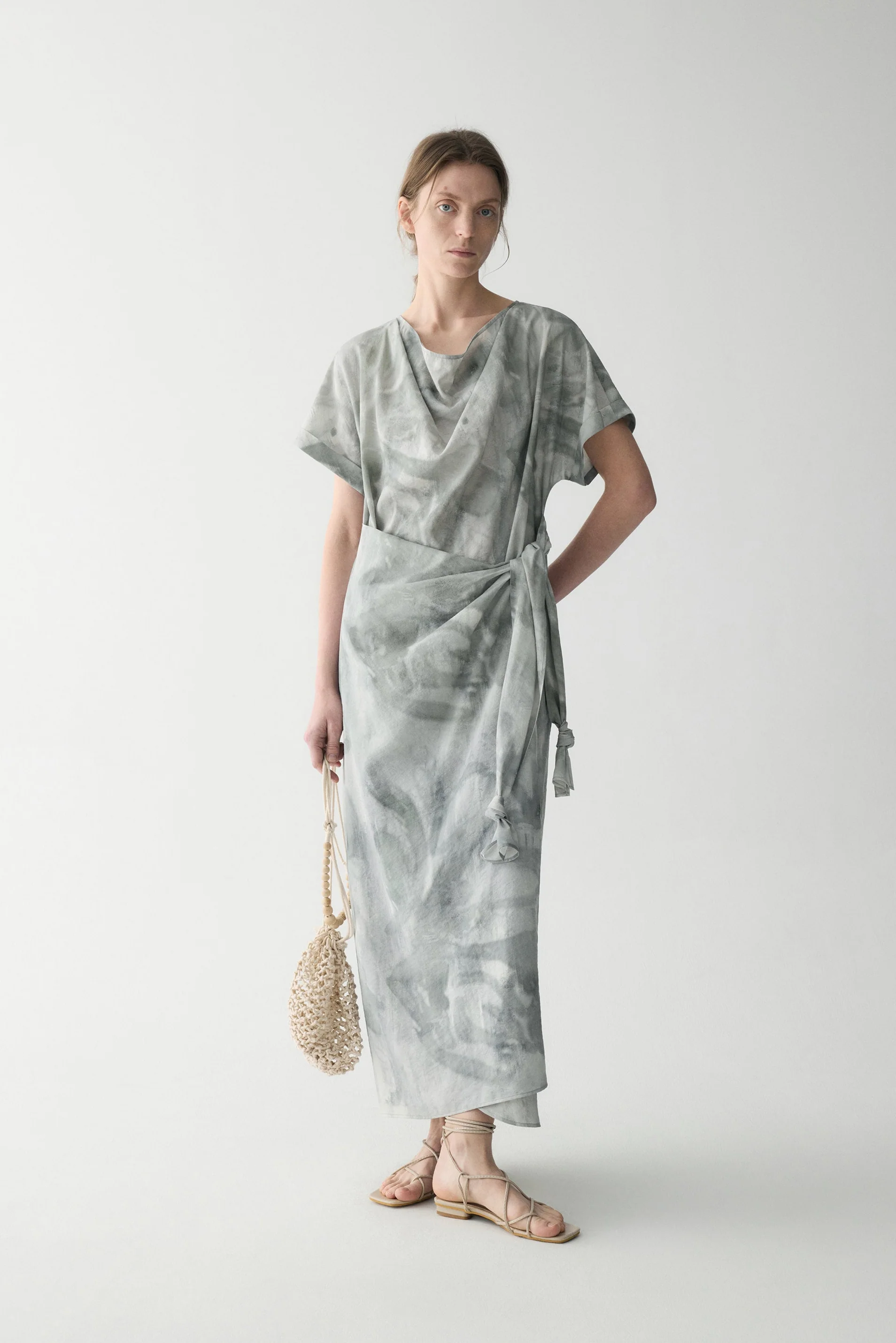 Ink-printed Knot Dress
