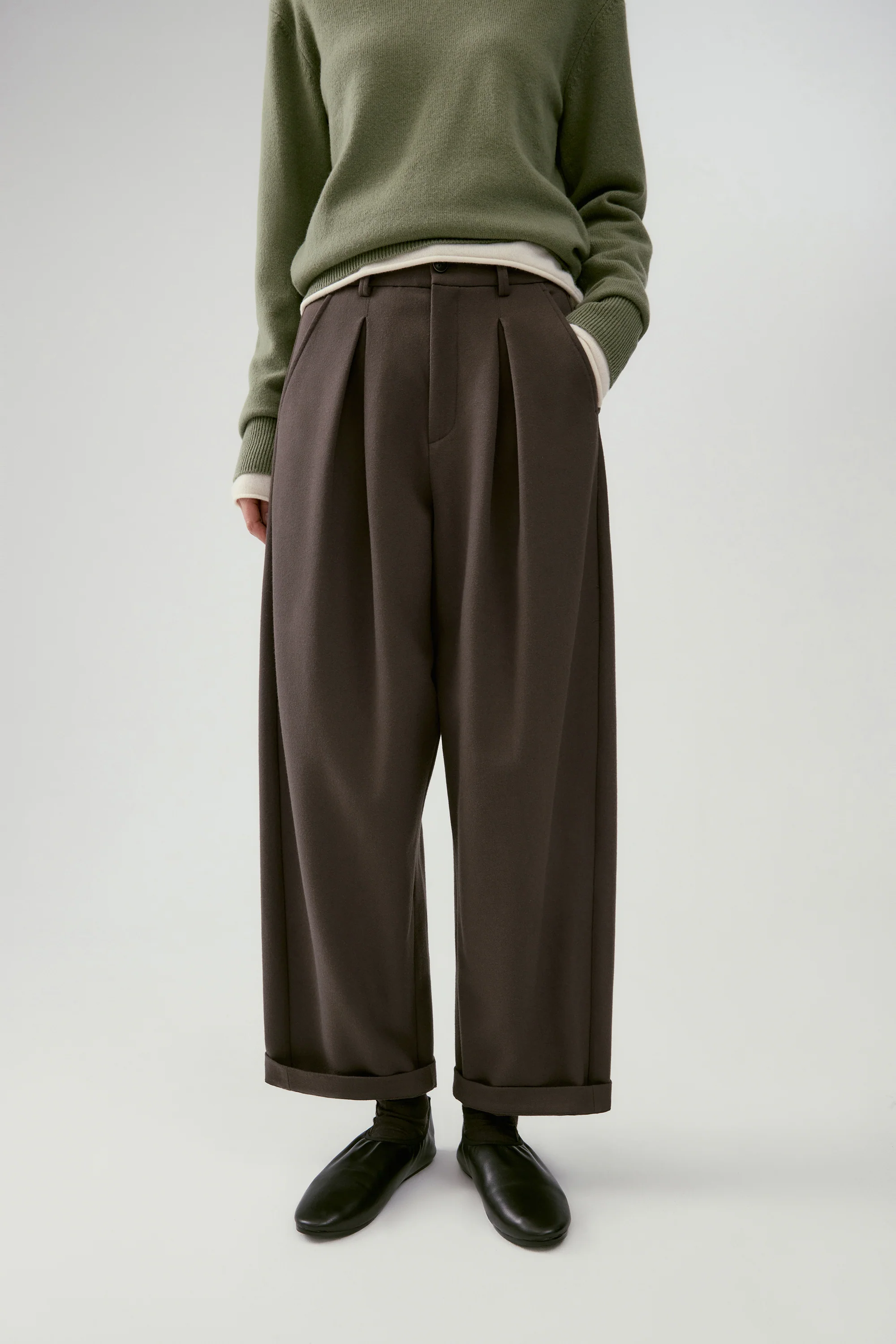 Brushed Fabric Japanese-Style Casual Cropped Pants - Image 11
