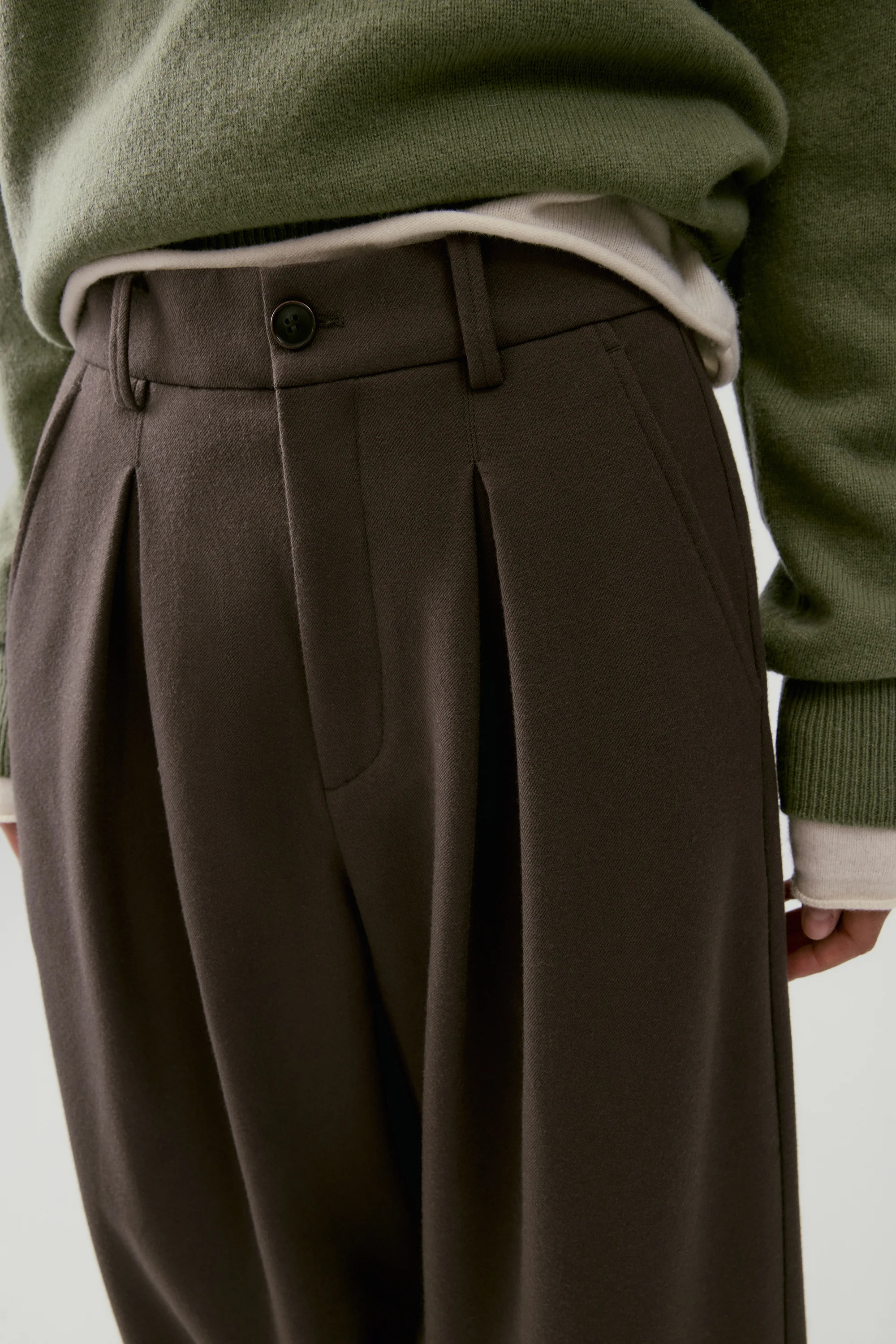 Brushed Fabric Japanese-Style Casual Cropped Pants - Image 15