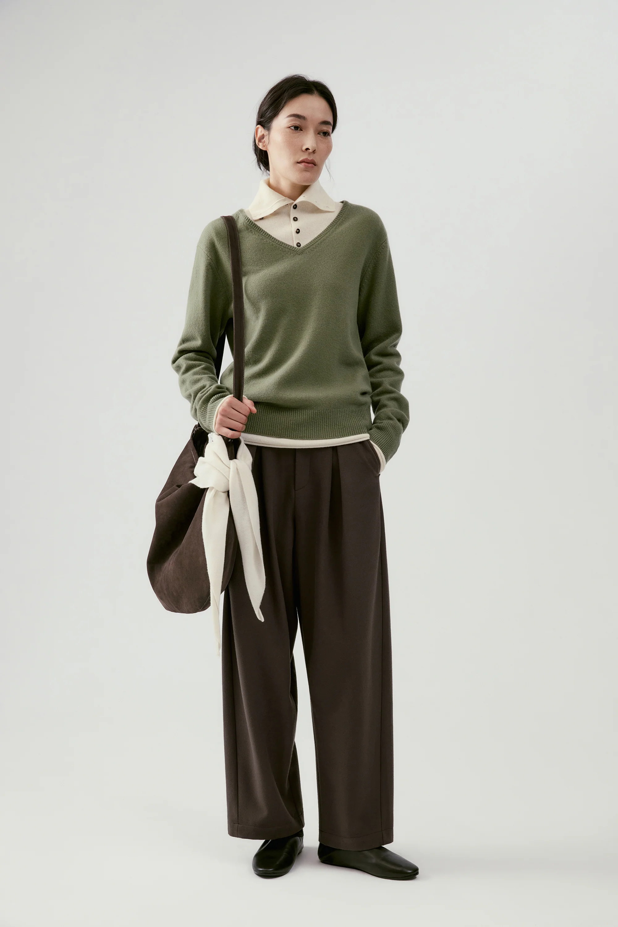 Brushed Fabric Japanese-Style Casual Cropped Pants - Image 8