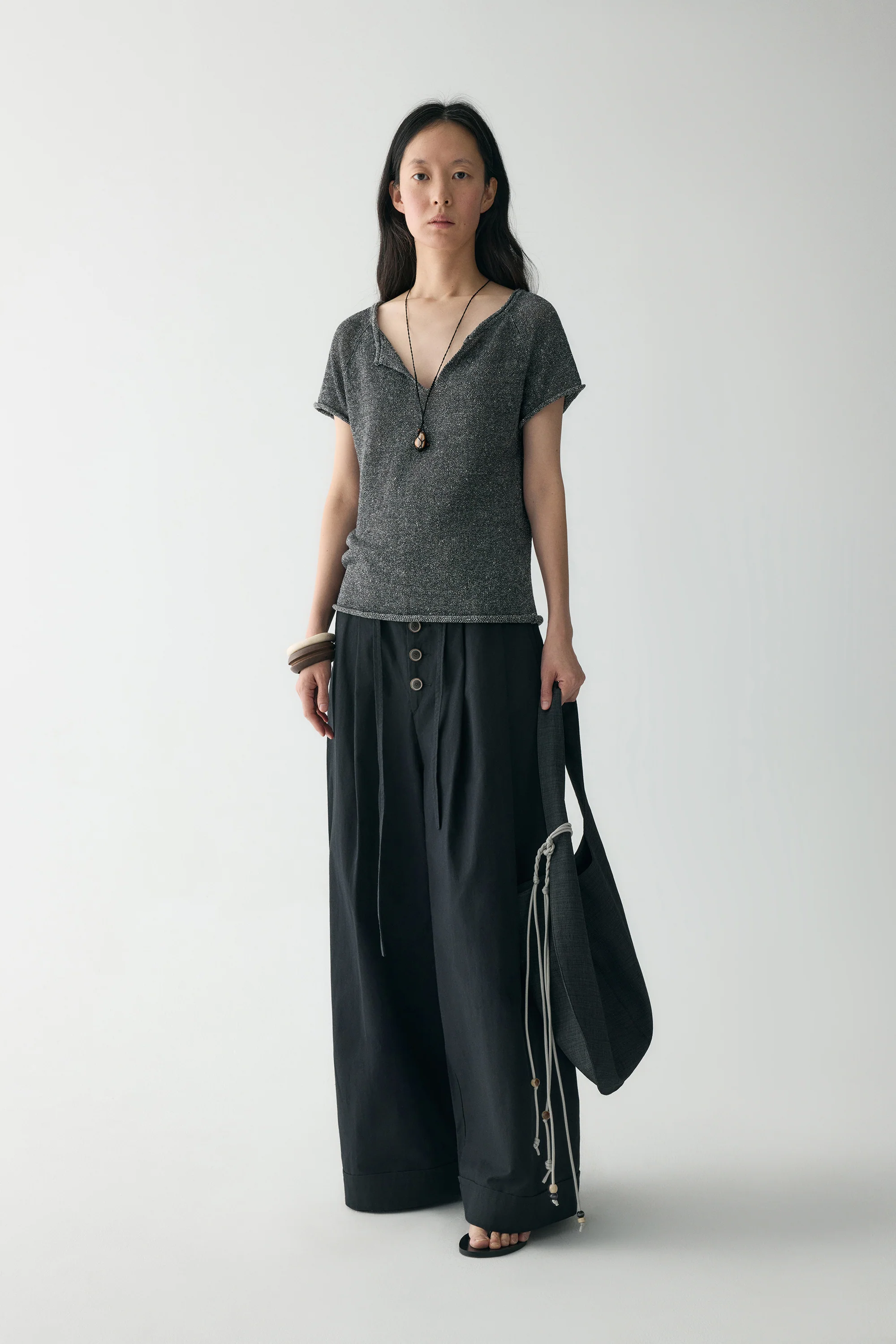 Linen V-neck Shirt - Image 14