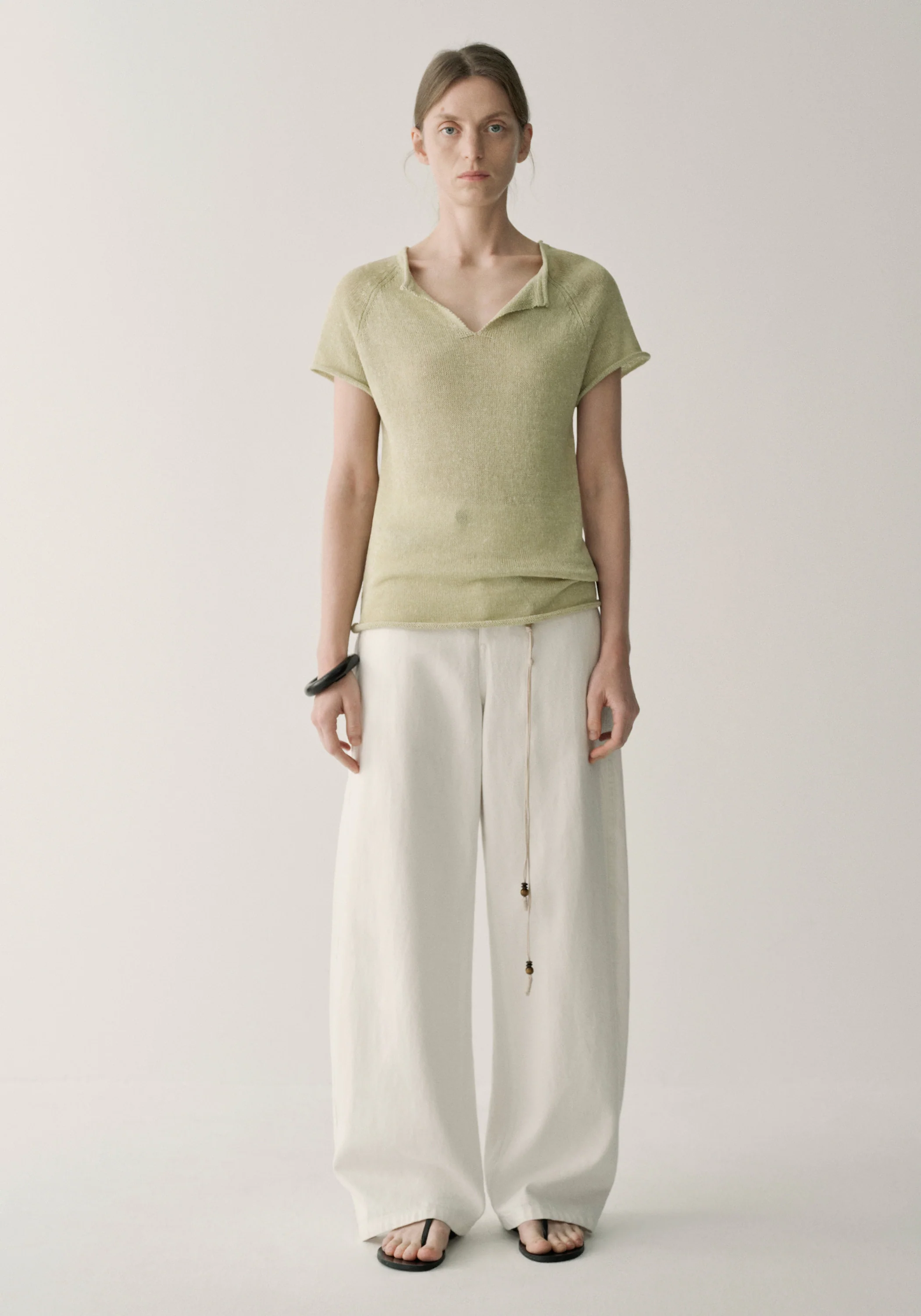 Linen V-neck Shirt - Image 16