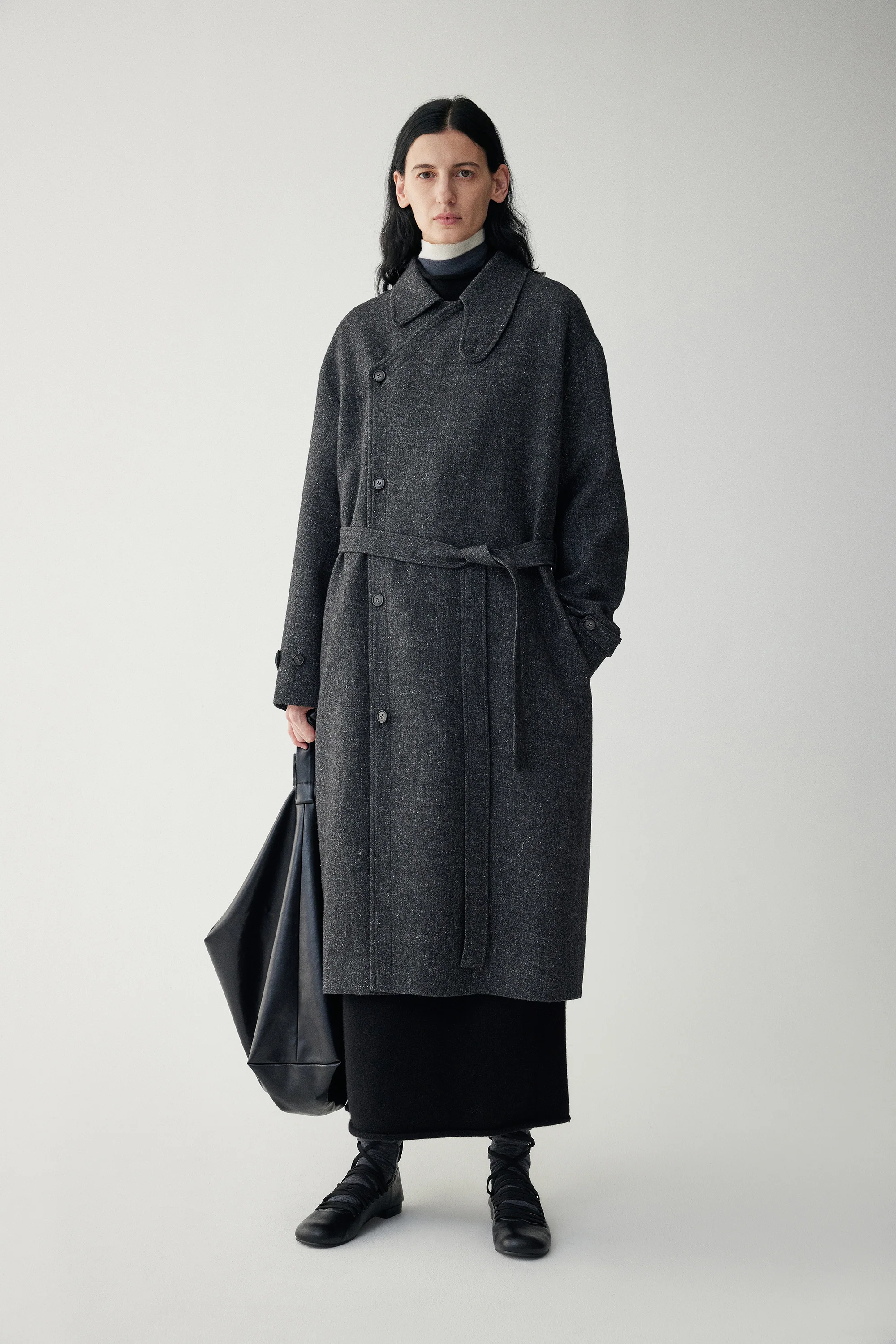 Linen-Wool Blend Trench Coat - Image 14
