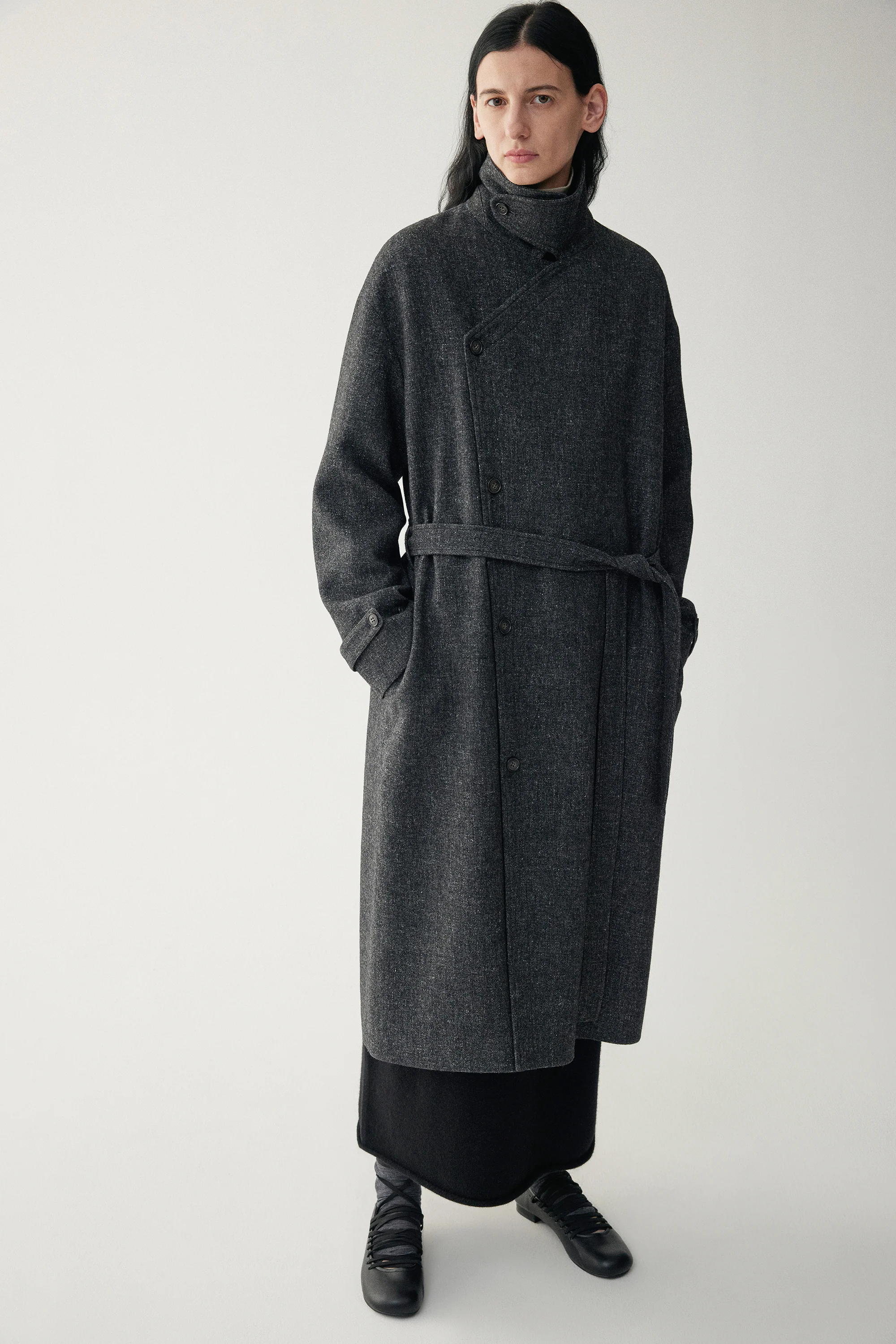 Linen-Wool Blend Trench Coat - Image 18