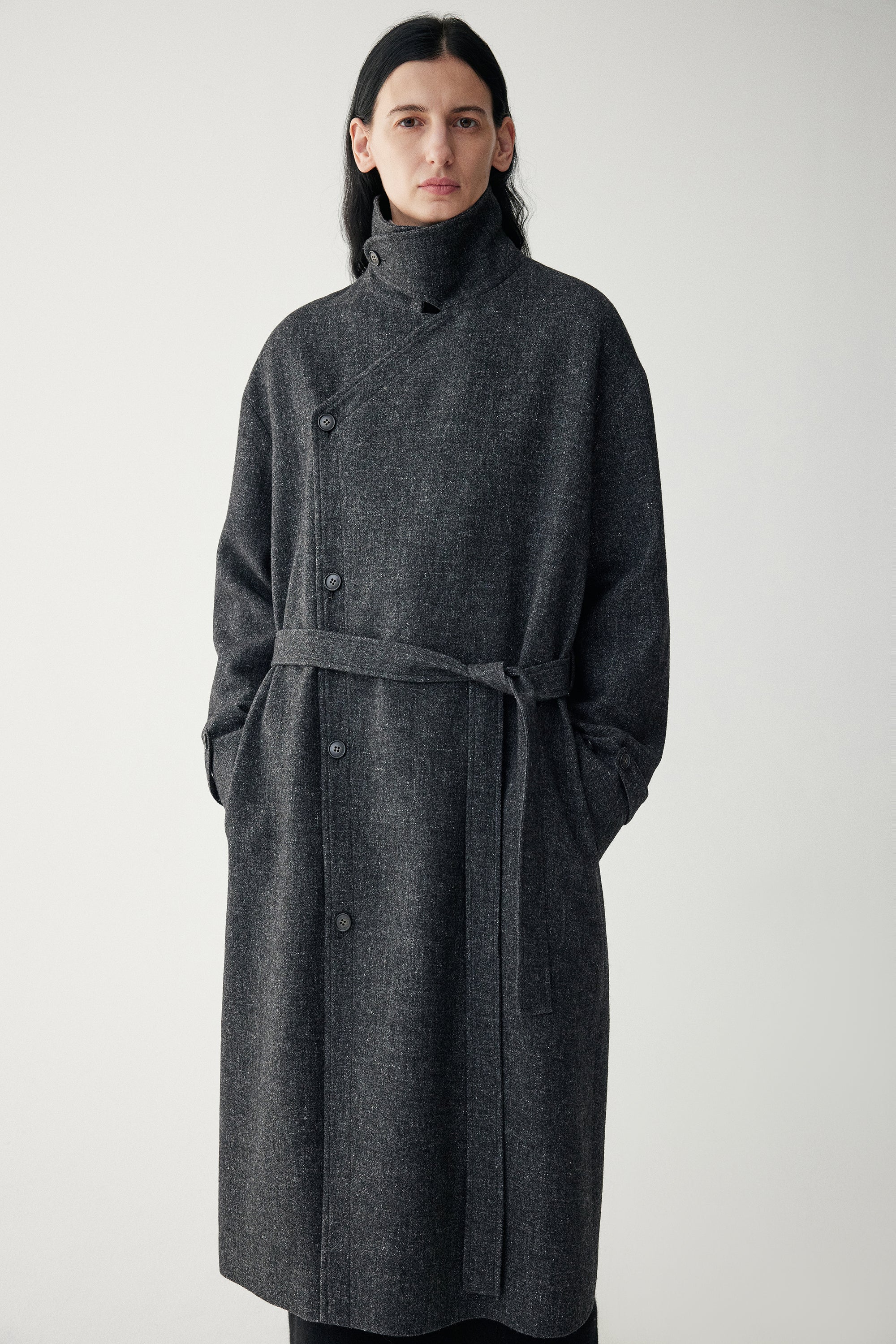Linen-Wool Blend Trench Coat - Image 19