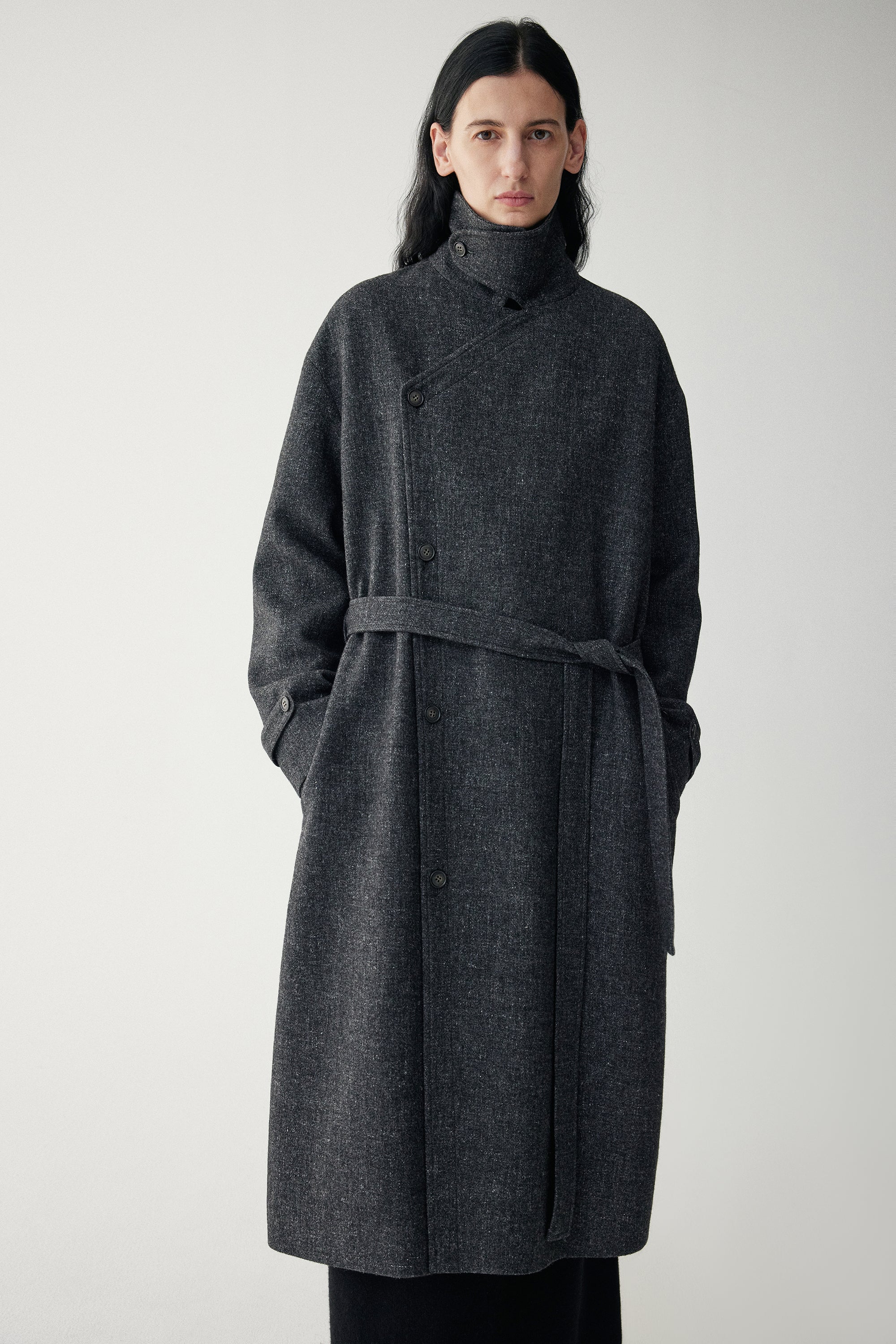 Linen-Wool Blend Trench Coat - Image 20