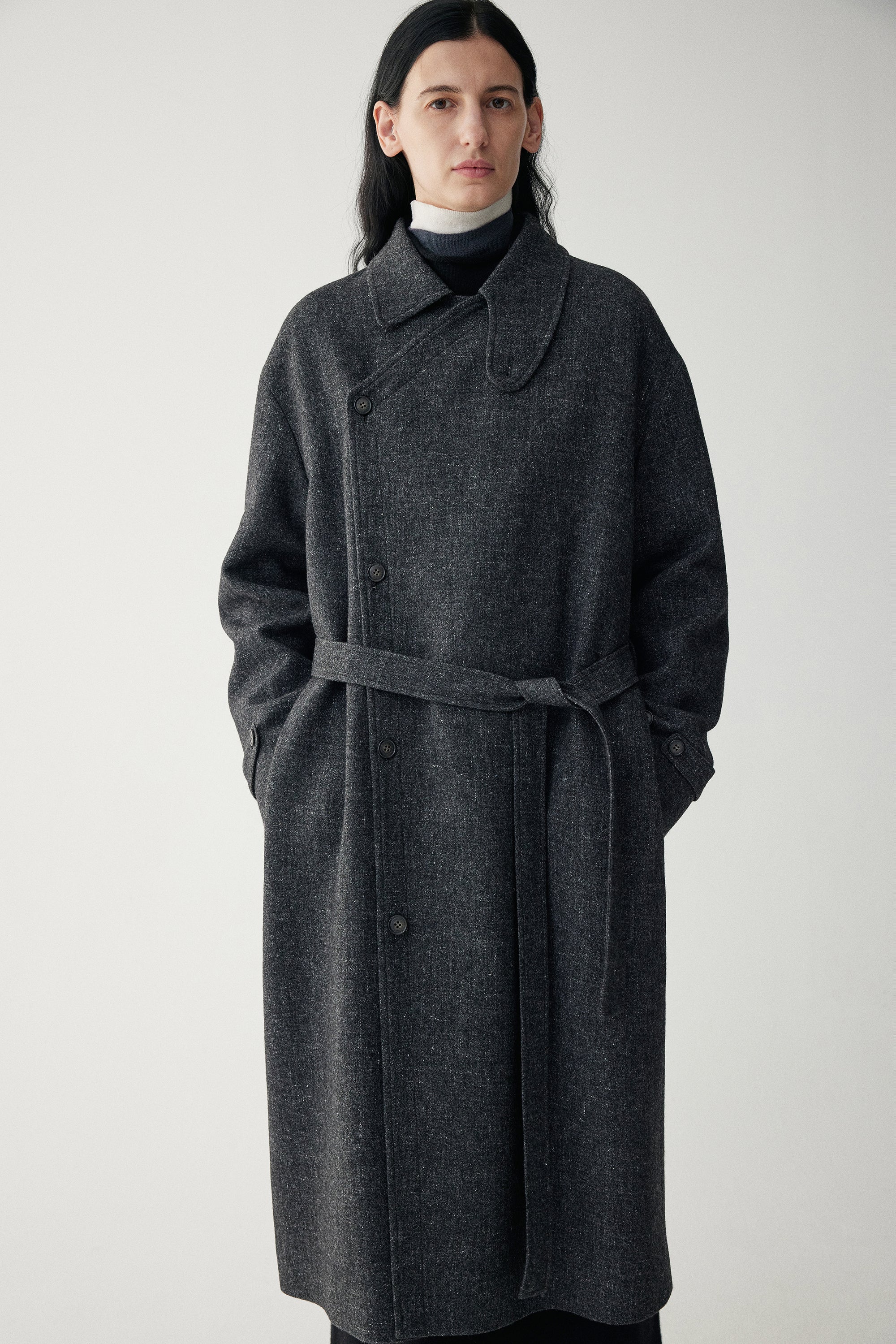 Linen-Wool Blend Trench Coat - Image 21