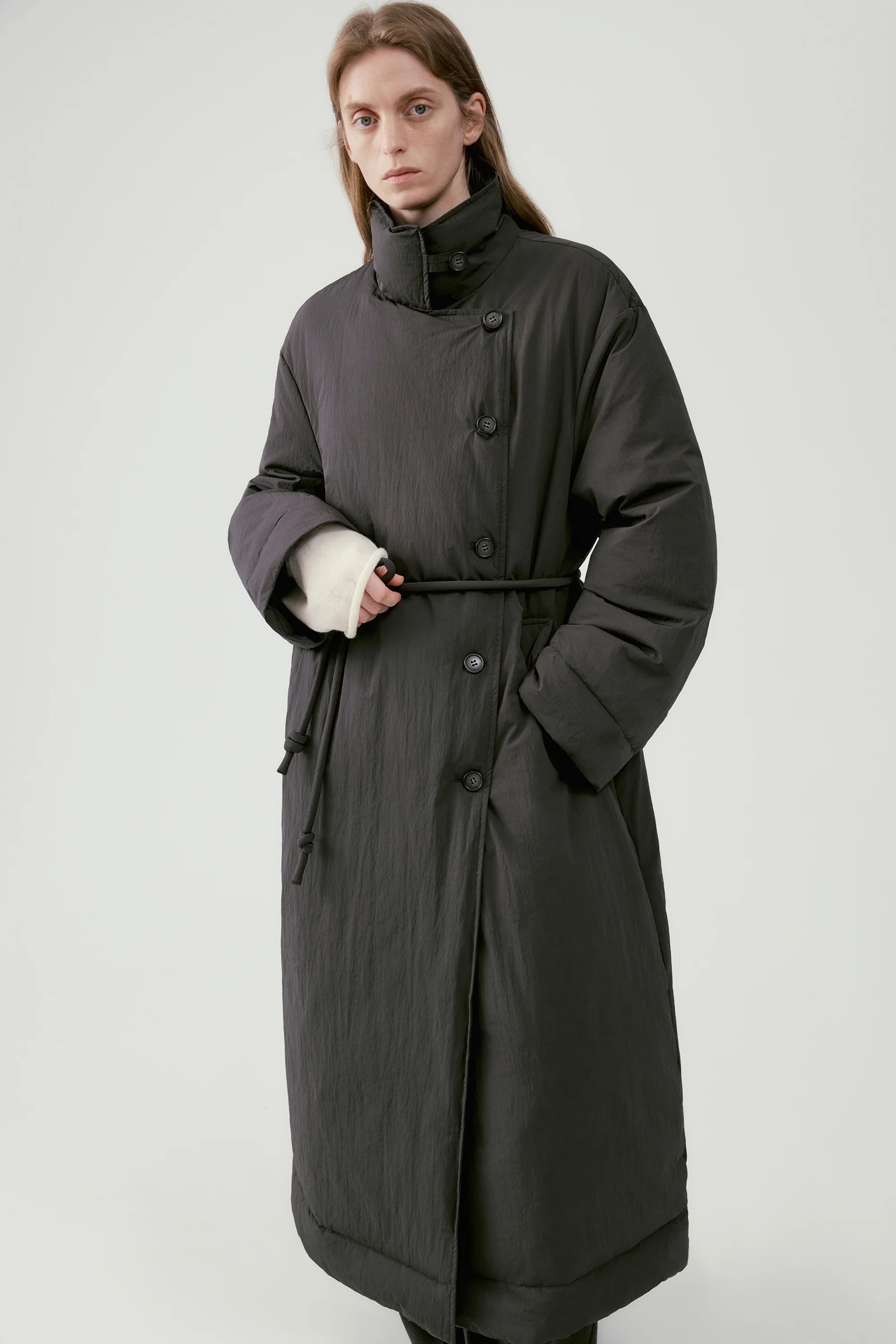 Two-Way Collar Long Down Jacket - Image 14
