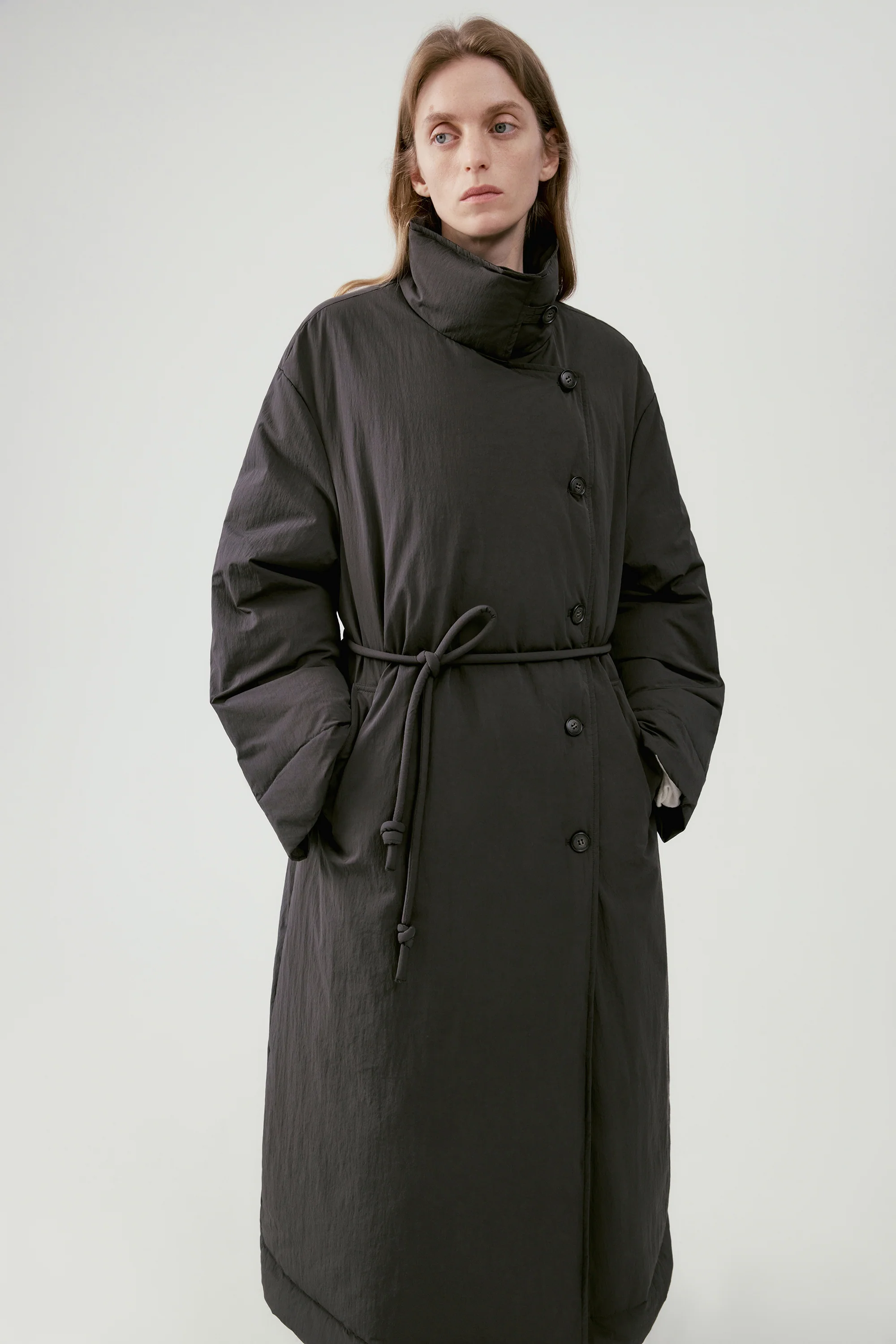 Two-Way Collar Long Down Jacket - Image 15