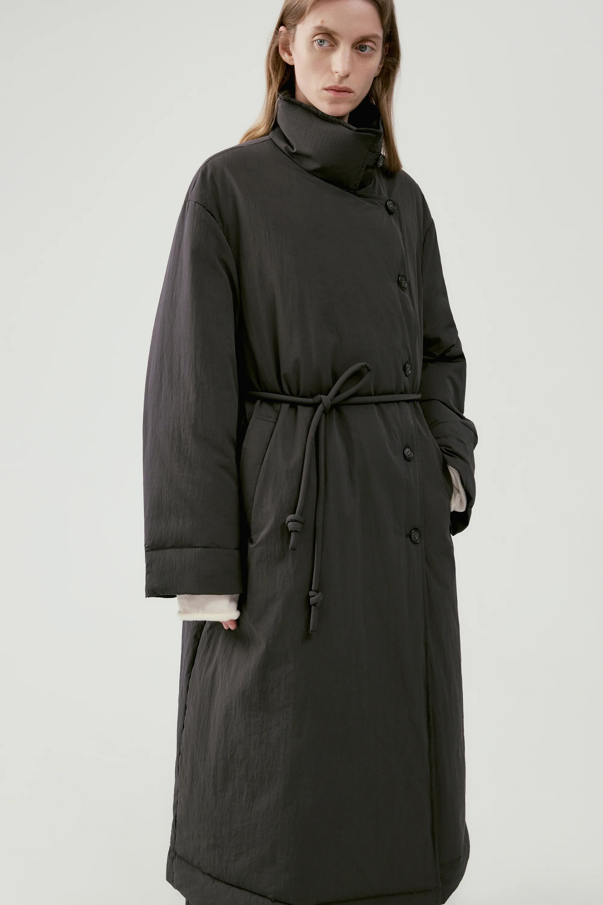 Two-Way Collar Long Down Jacket - Image 16