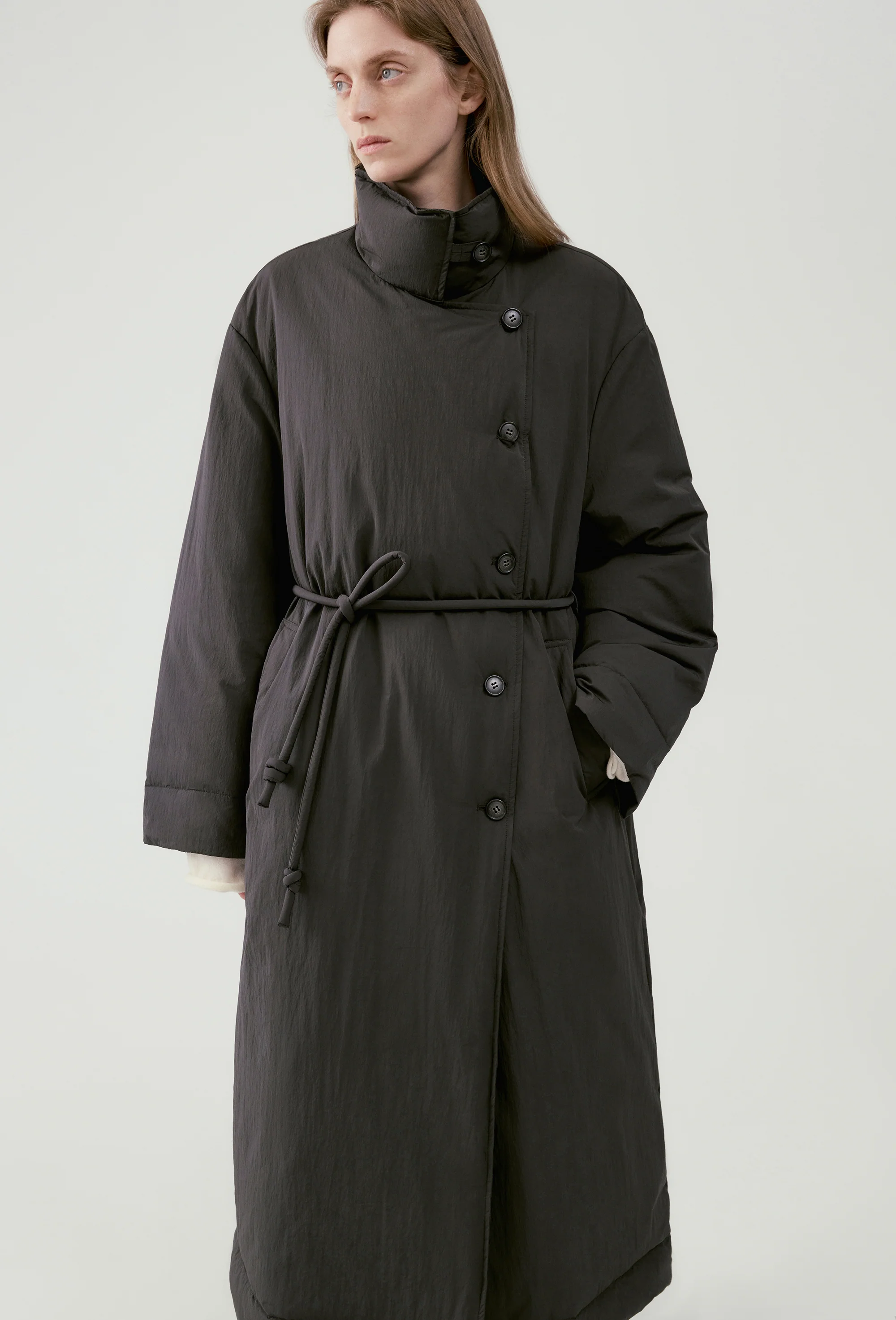 Two-Way Collar Long Down Jacket - Image 17