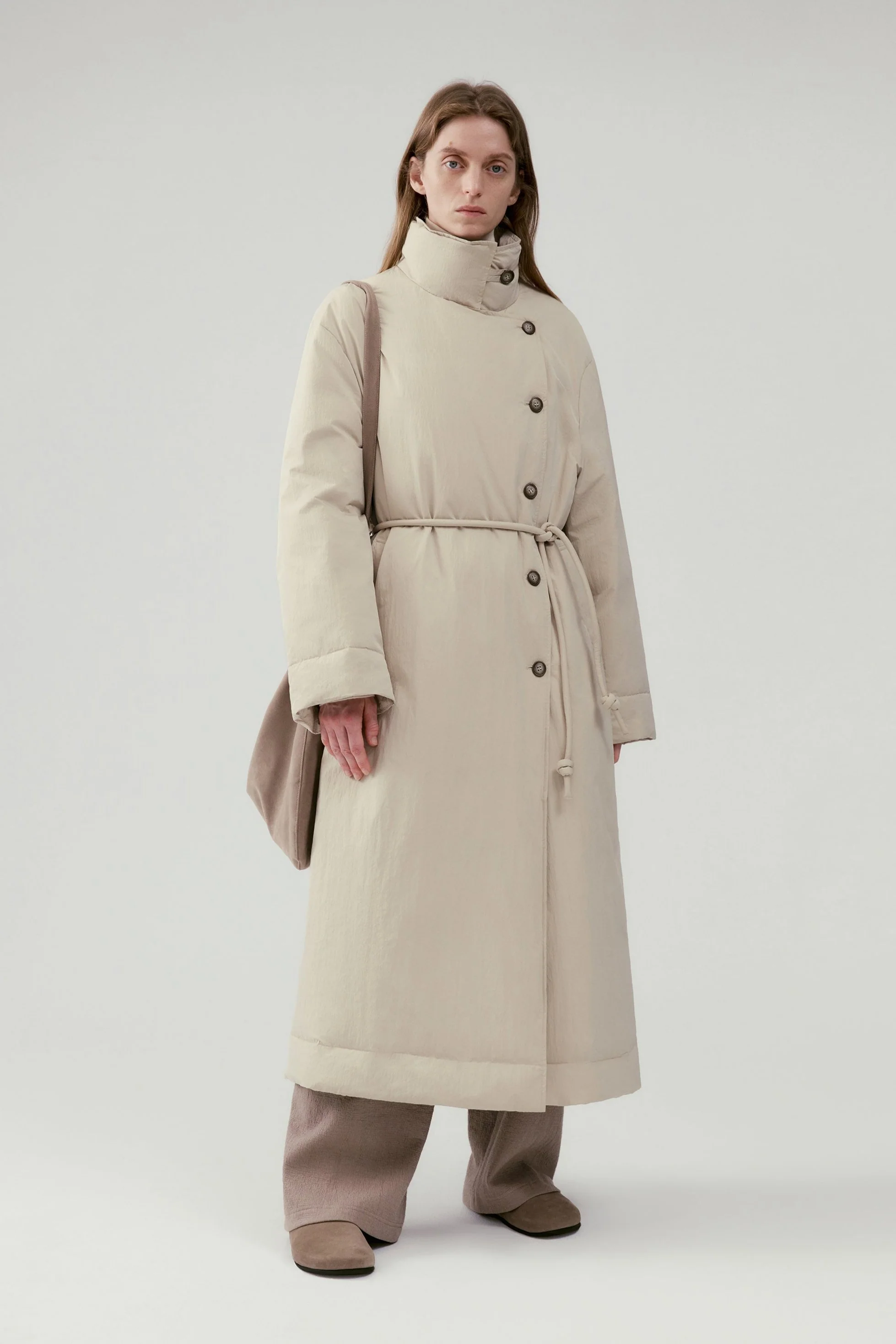 Two-Way Collar Long Down Jacket - Image 3