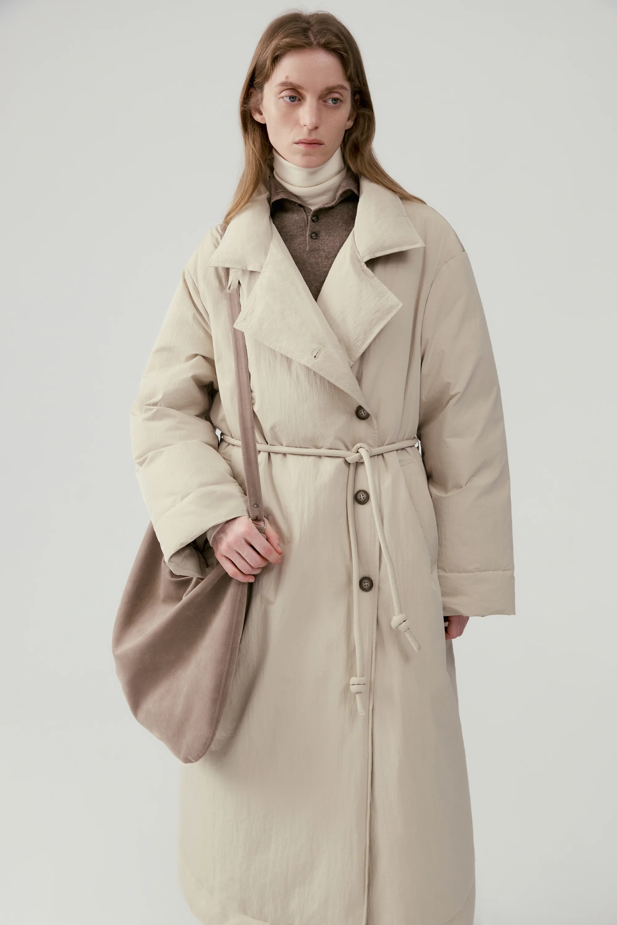 Two-Way Collar Long Down Jacket - Image 5