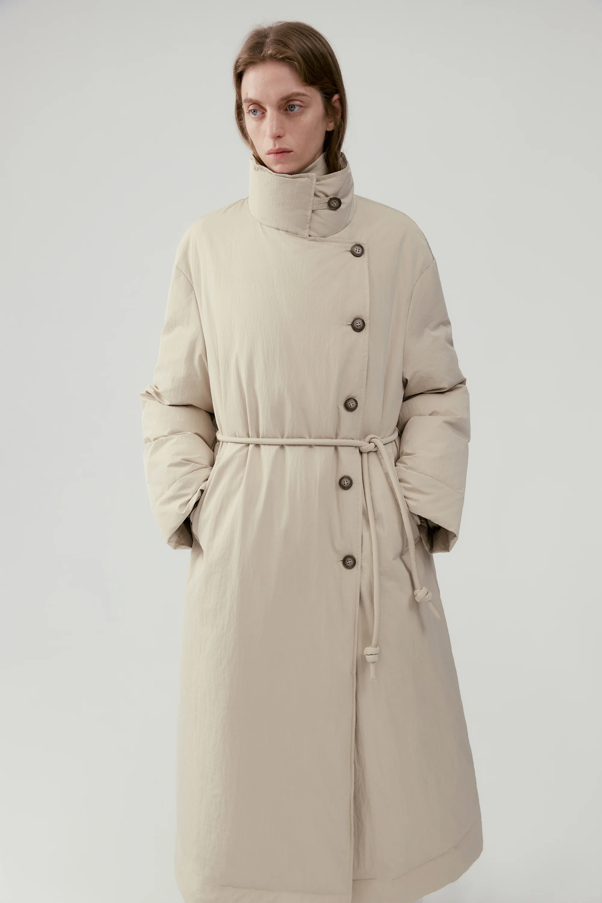 Two-Way Collar Long Down Jacket - Image 6
