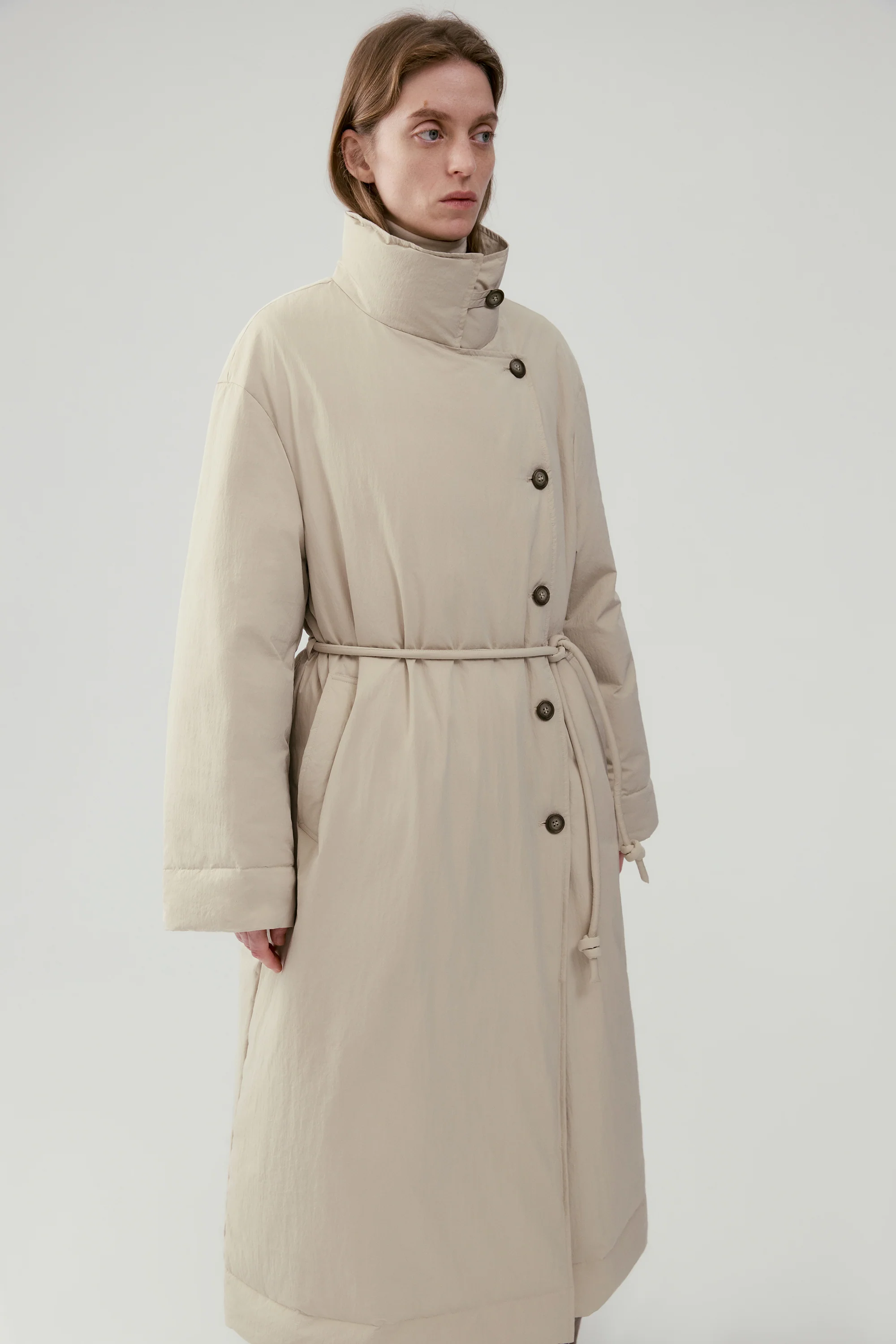 Two-Way Collar Long Down Jacket - Image 7