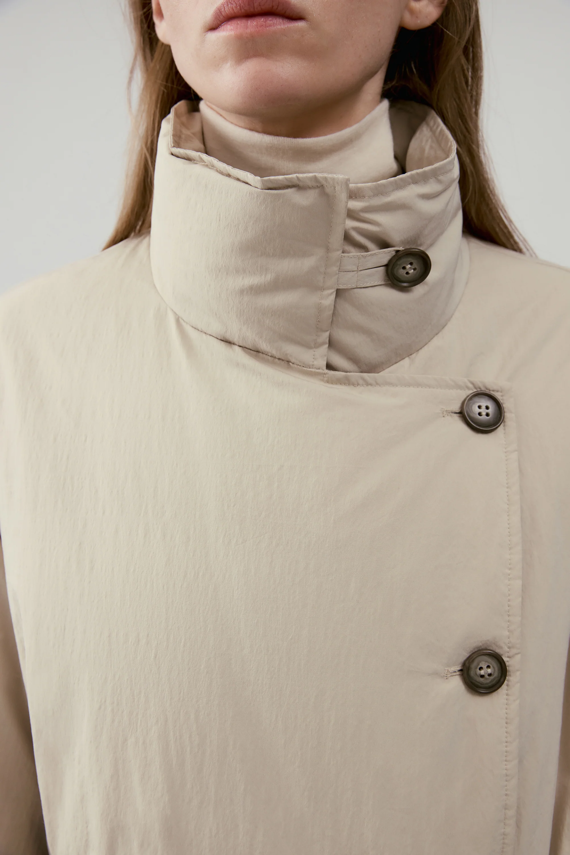 Two-Way Collar Long Down Jacket - Image 8