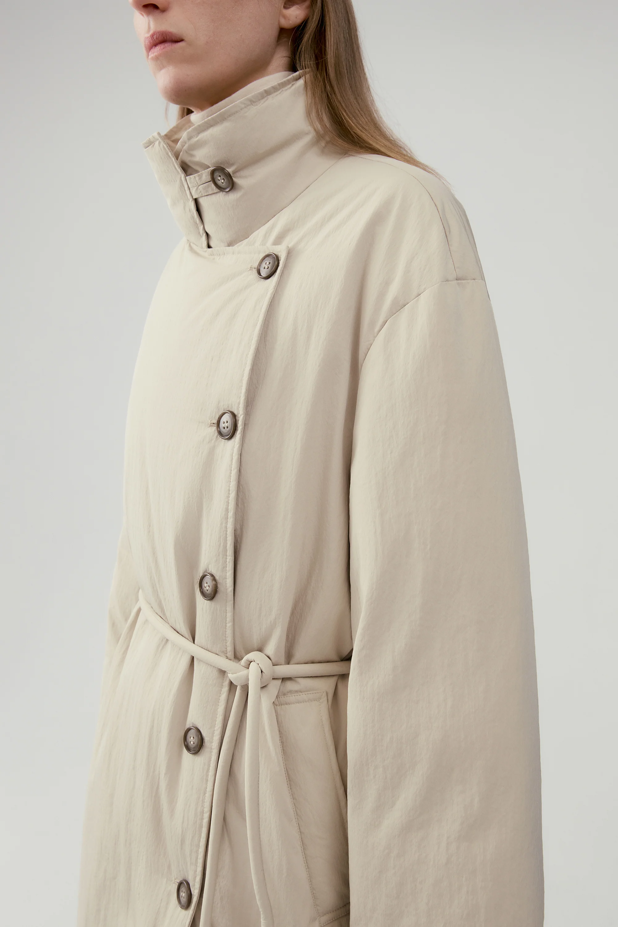 Two-Way Collar Long Down Jacket - Image 9