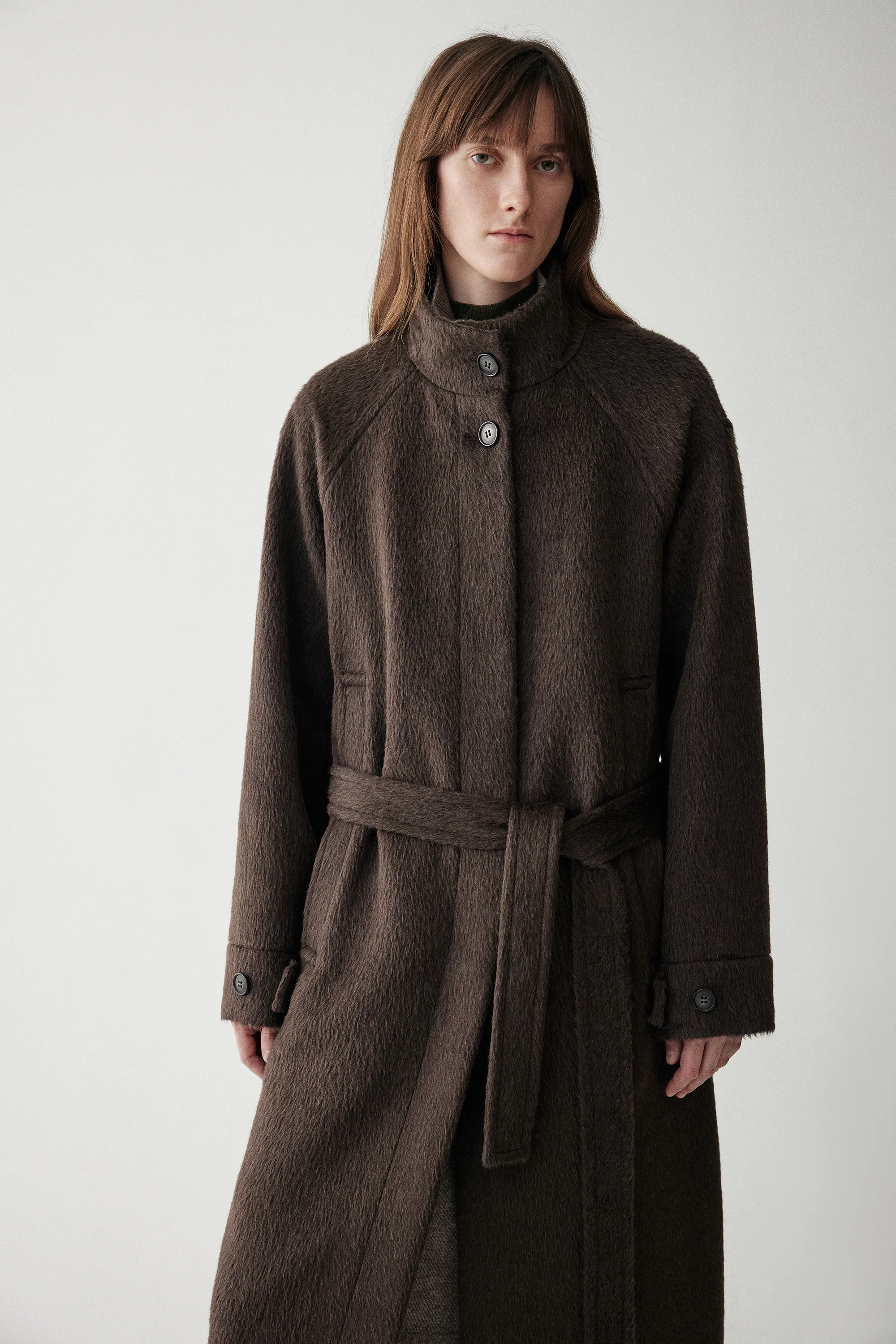 Long Suri Alpaca Wool Coat - Image 8