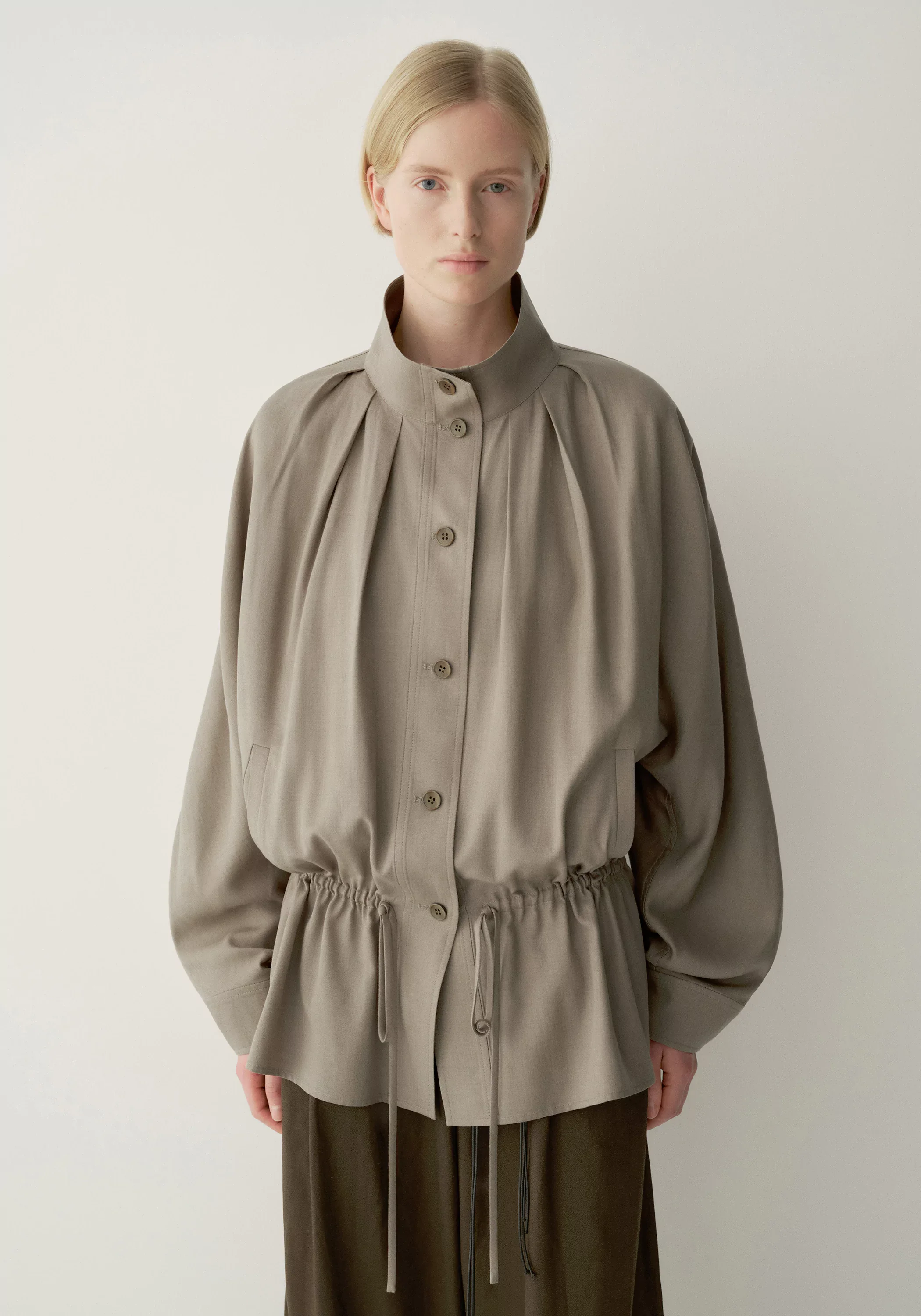 Low-waist Drawstring Trench - Image 12