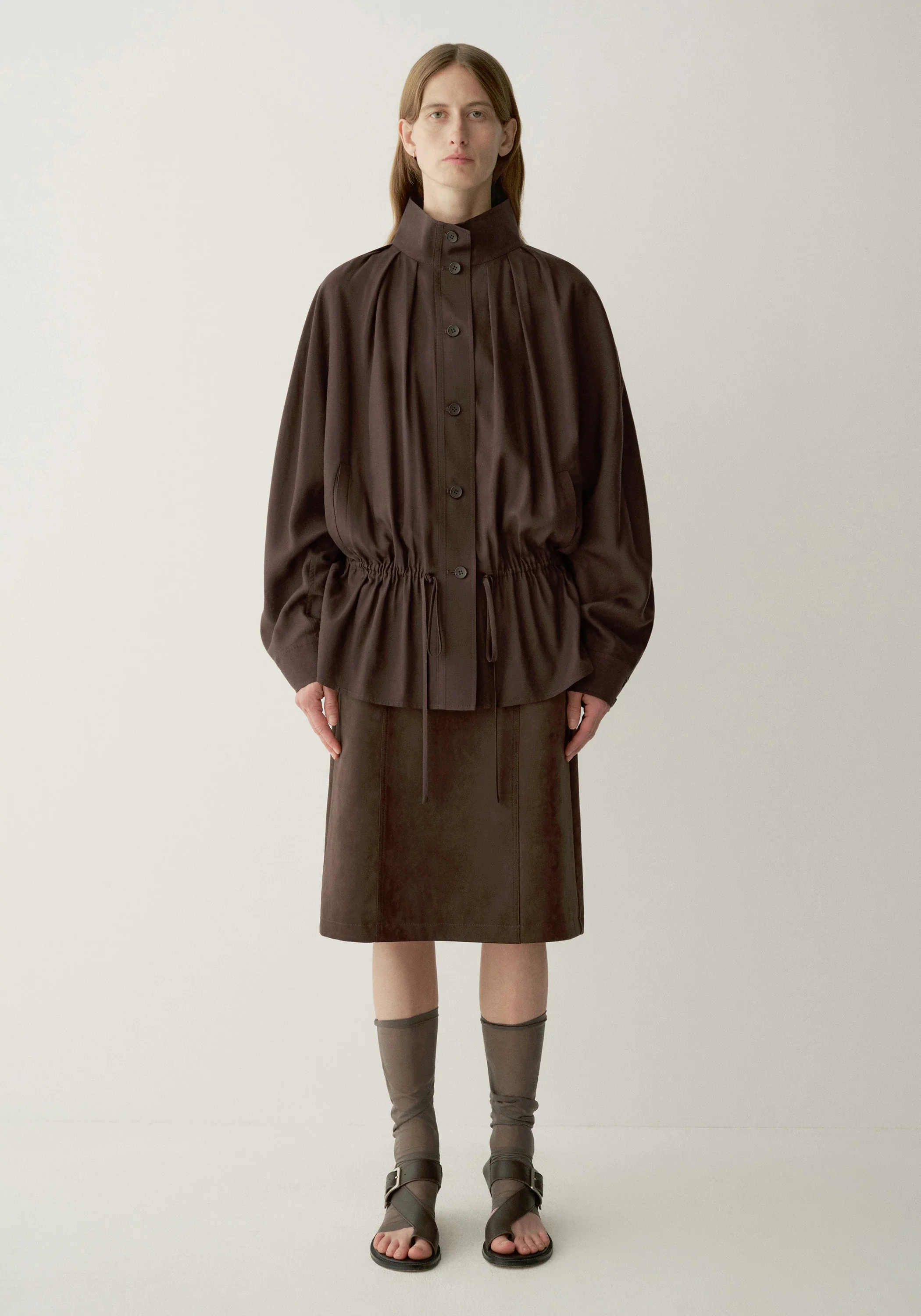 Low-waist Drawstring Trench - Image 3