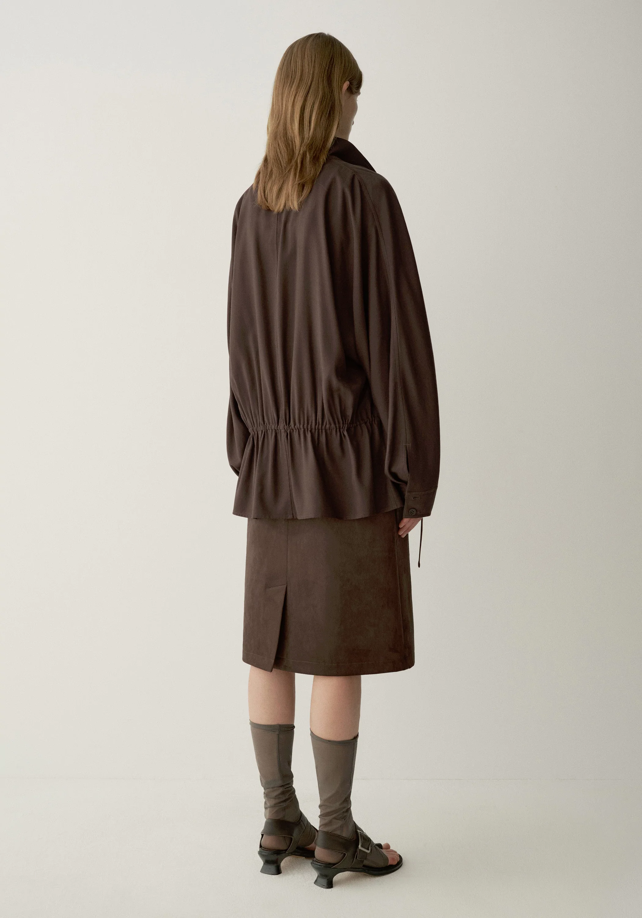 Low-waist Drawstring Trench - Image 5