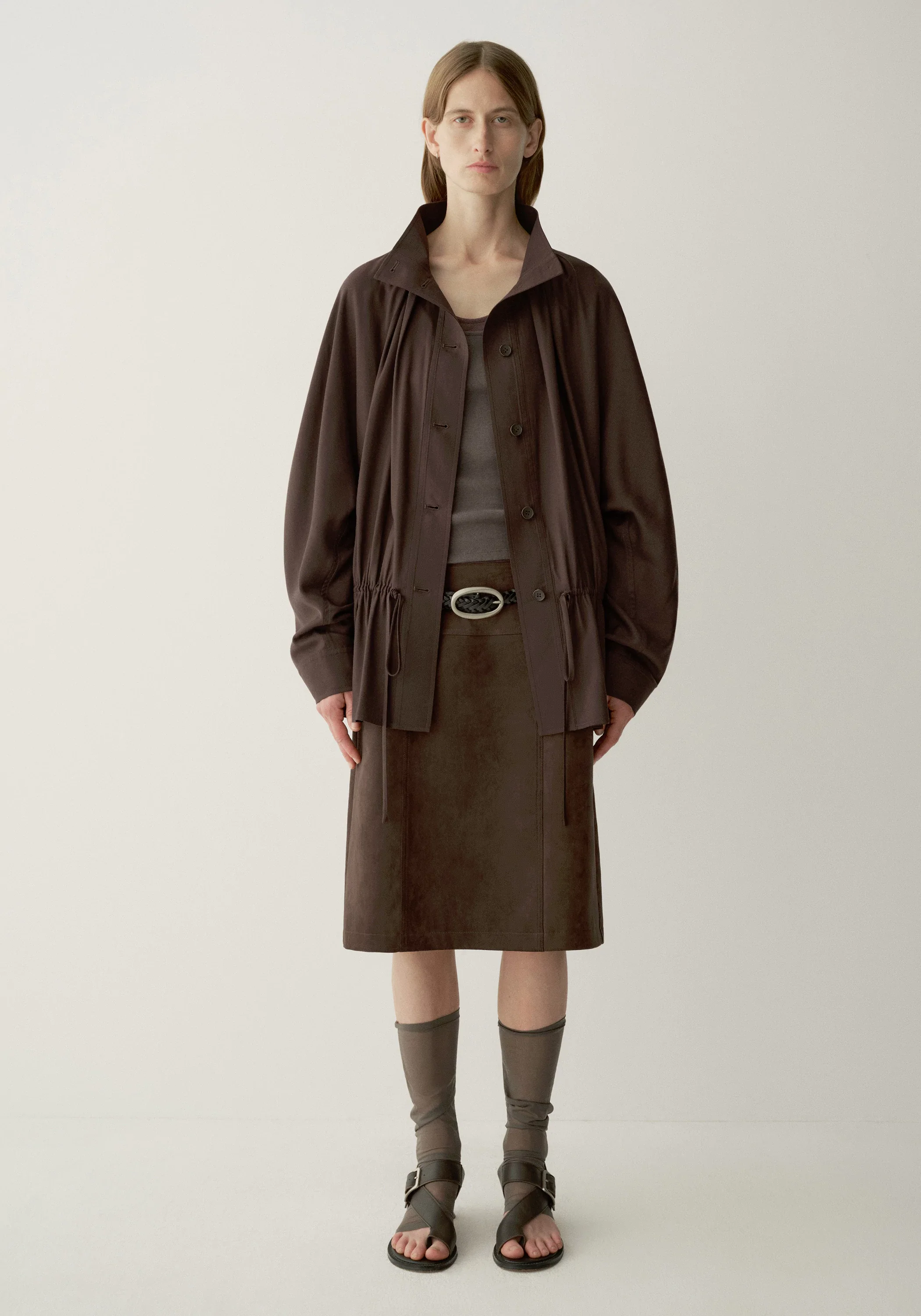 Low-waist Drawstring Trench - Image 6